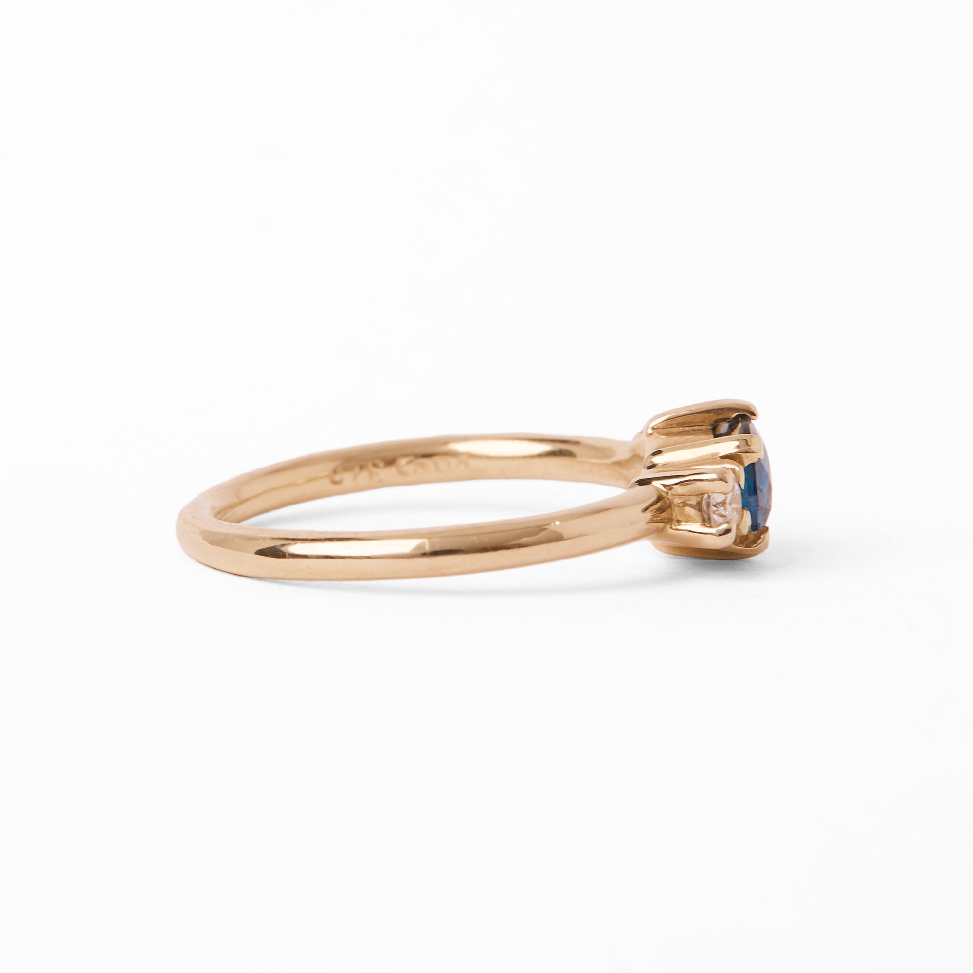 Summer Blue Sapphire and Diamond Ring