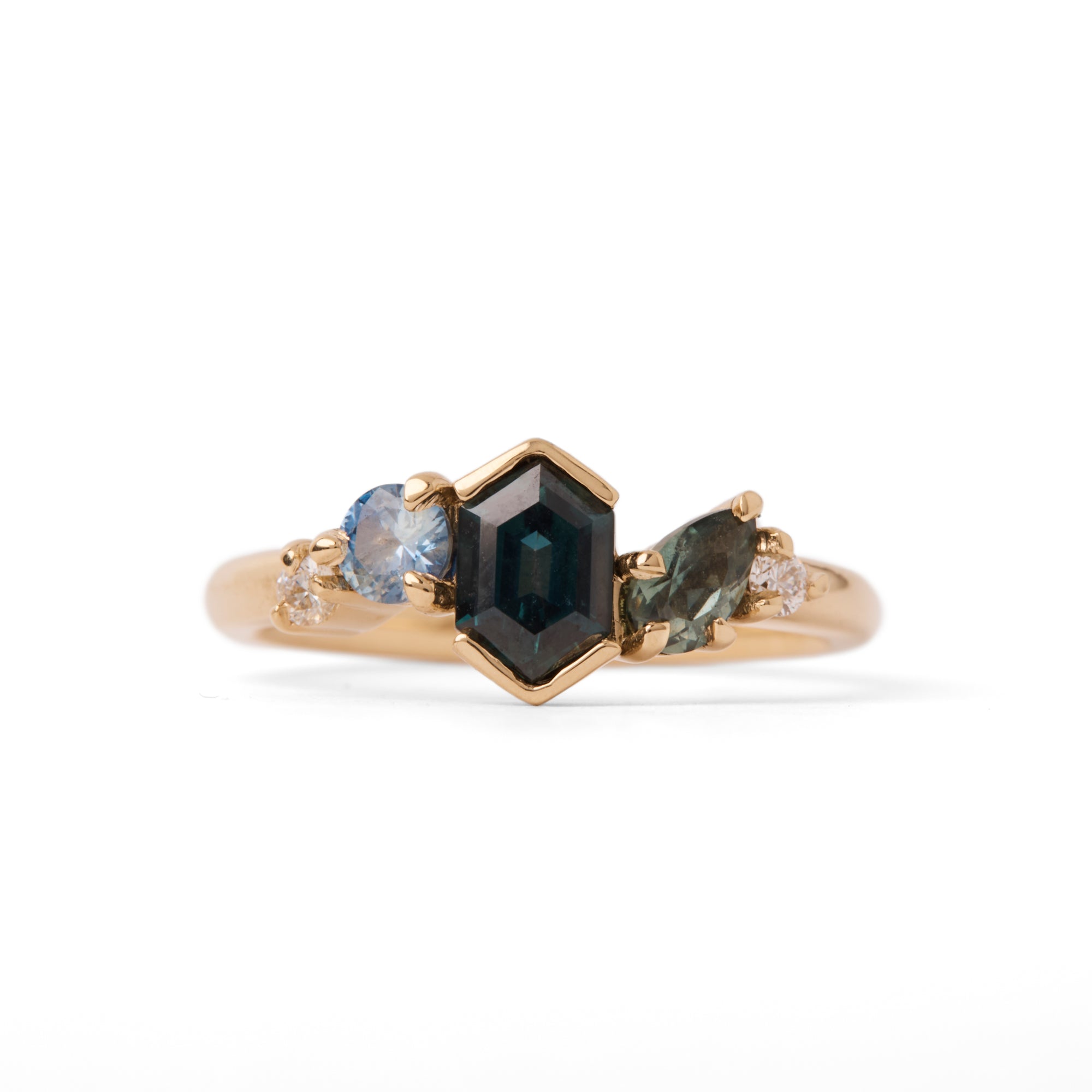 Abyss Sapphire and Diamond Ring