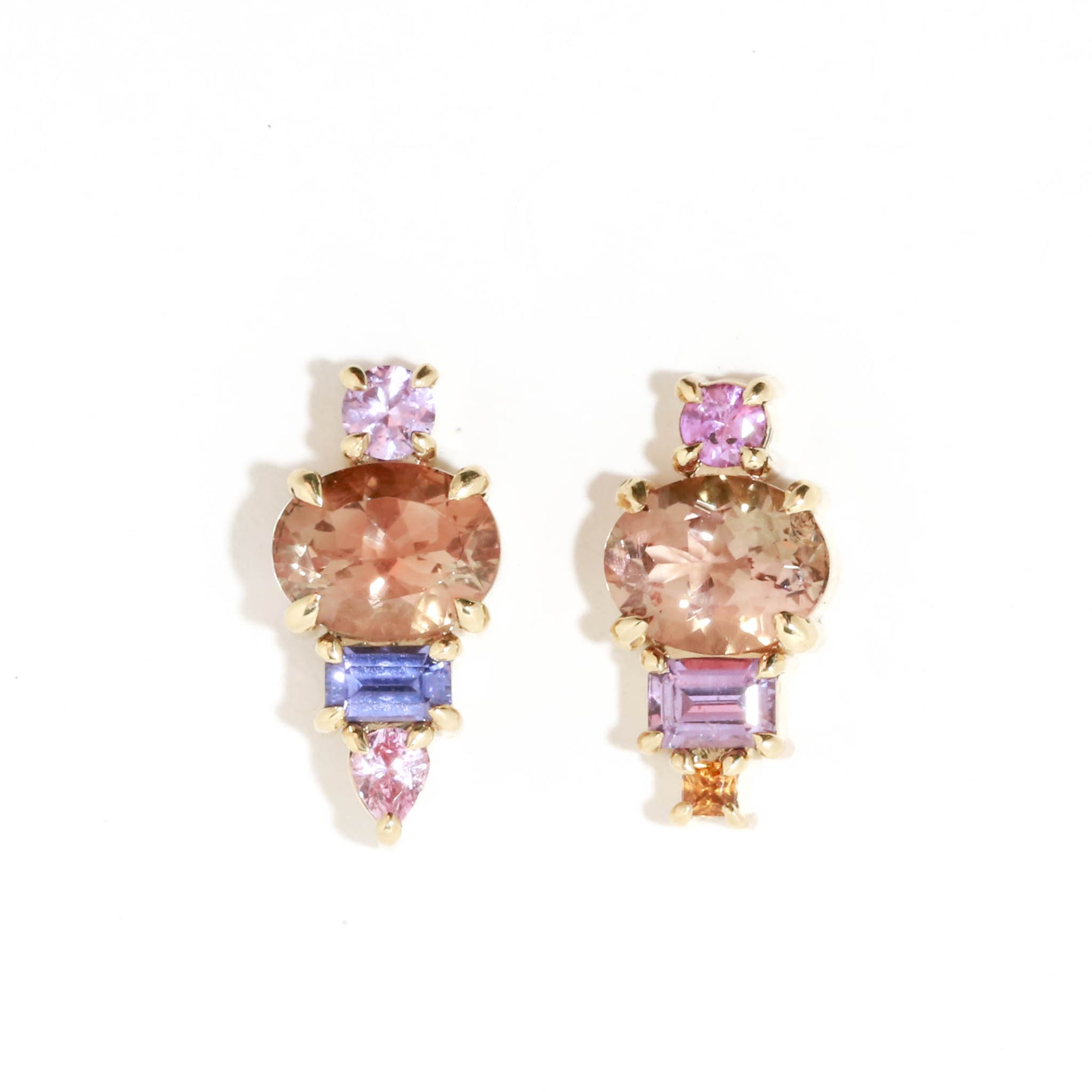 Pink Purple sunstone earring