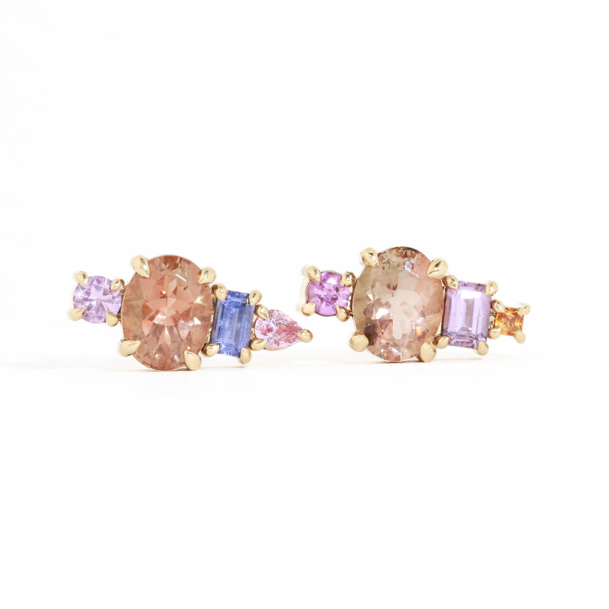 Pink Purple sunstone earring