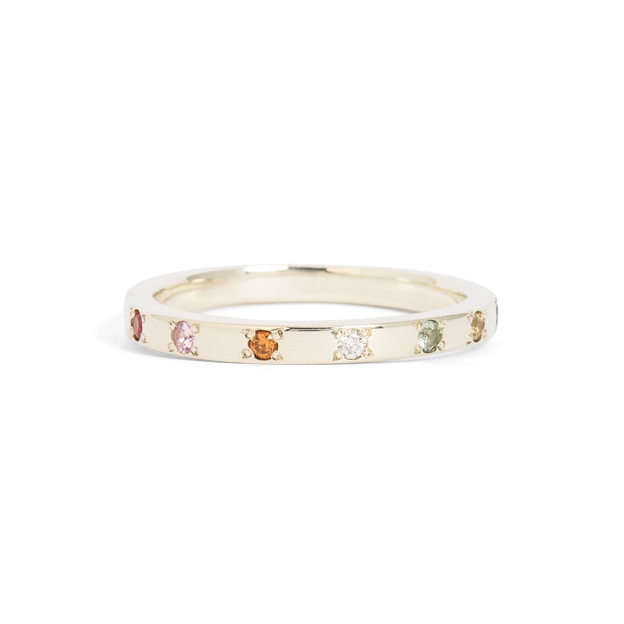 Rainbow Dust Sapphire Band