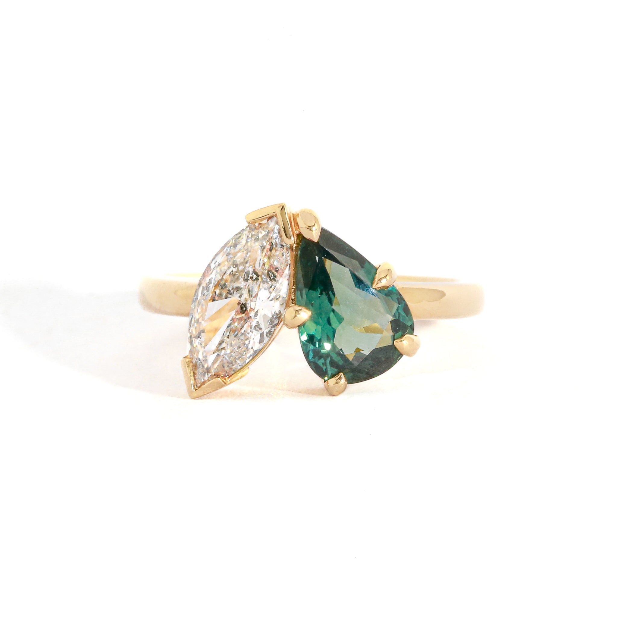 Echo Diamond And Sapphire Ring