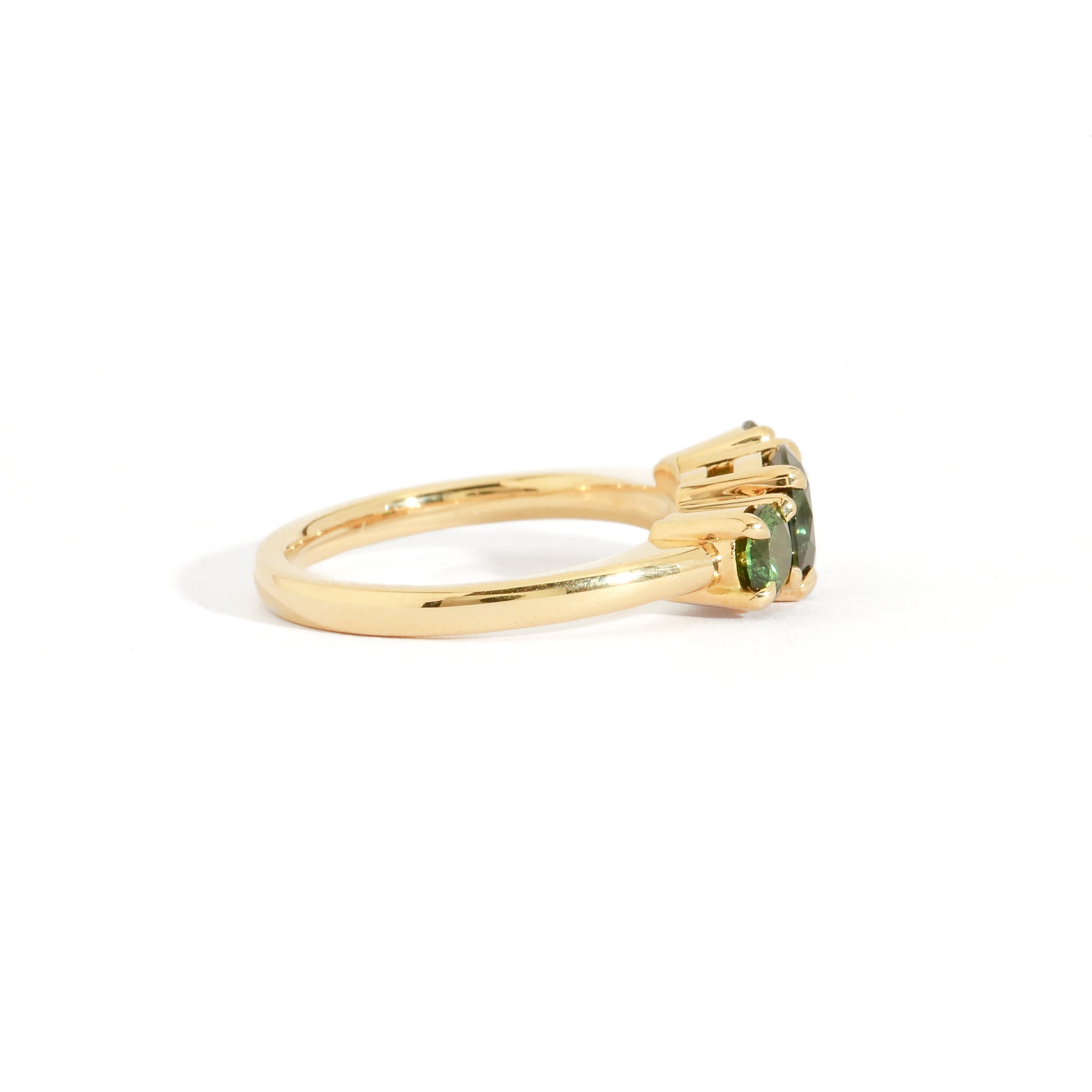 yellow gold cluster engagement ring