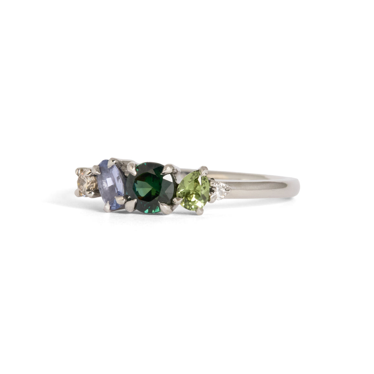 Daydream 1.7mm Mixed-Cut Sapphire Cluster Ring