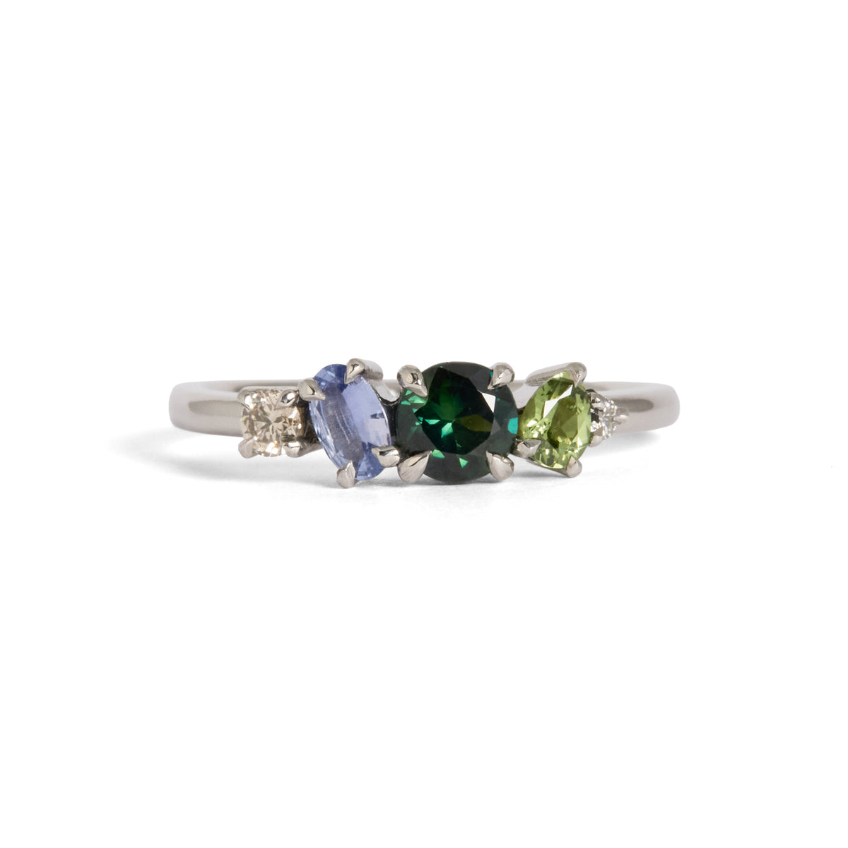 Daydream 1.7mm Mixed-Cut Sapphire Cluster Ring