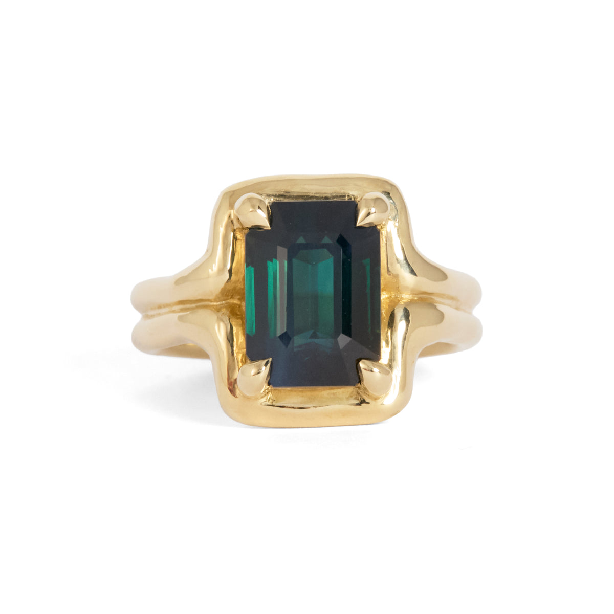 Nyra Emerald Cut Sapphire Solitaire Ring