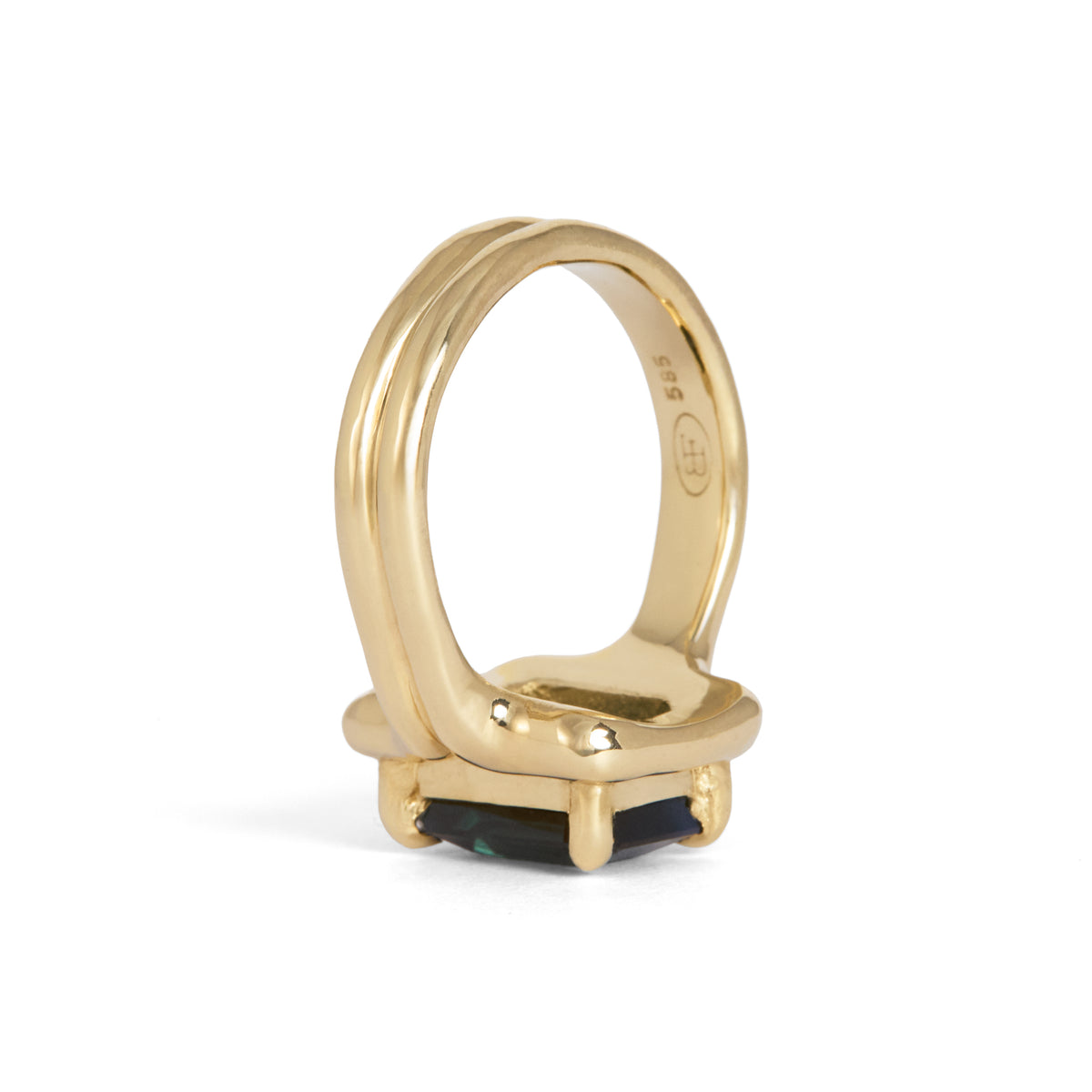 Nyra Emerald Cut Sapphire Solitaire Ring
