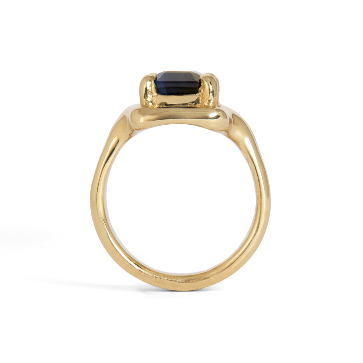 Nyra Emerald Cut Sapphire Solitaire Ring