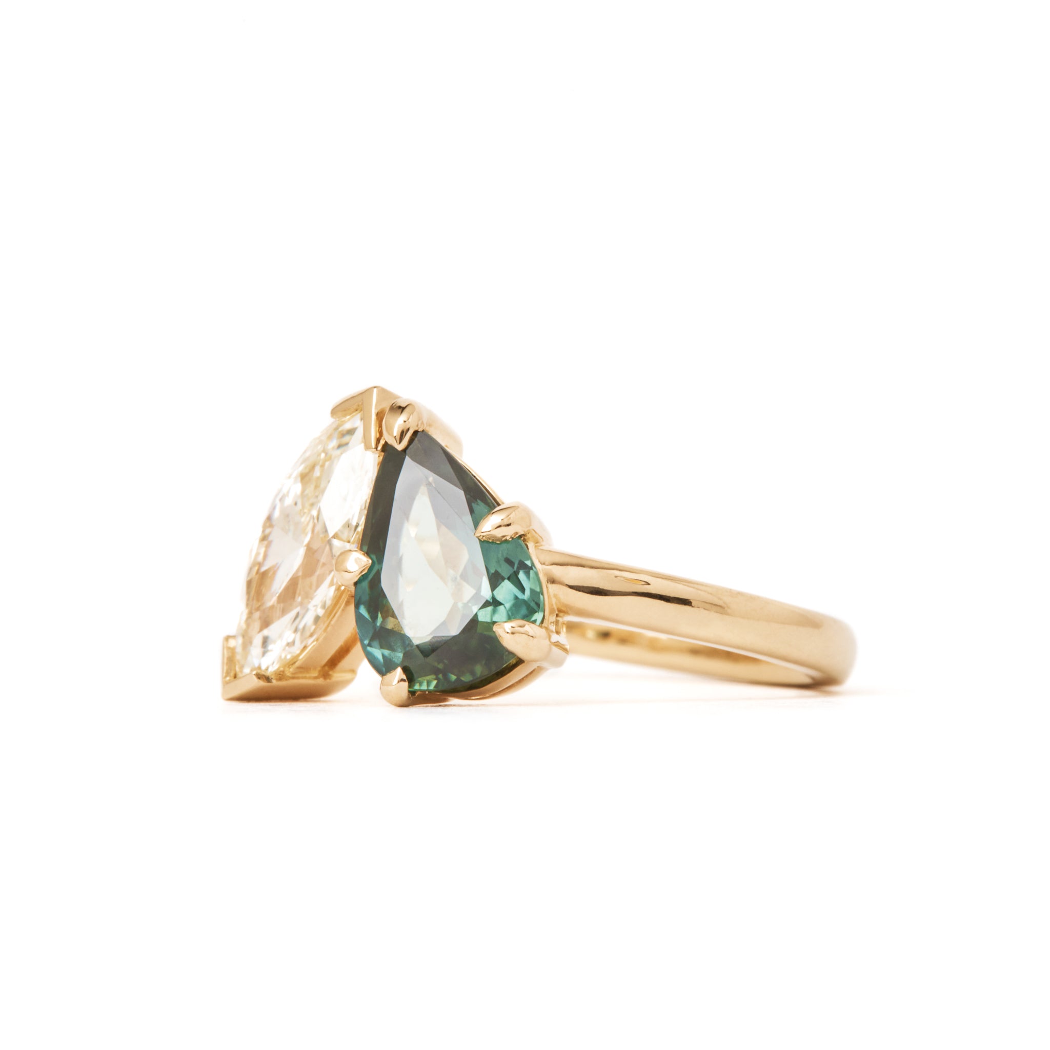 Echo Diamond And Sapphire Ring