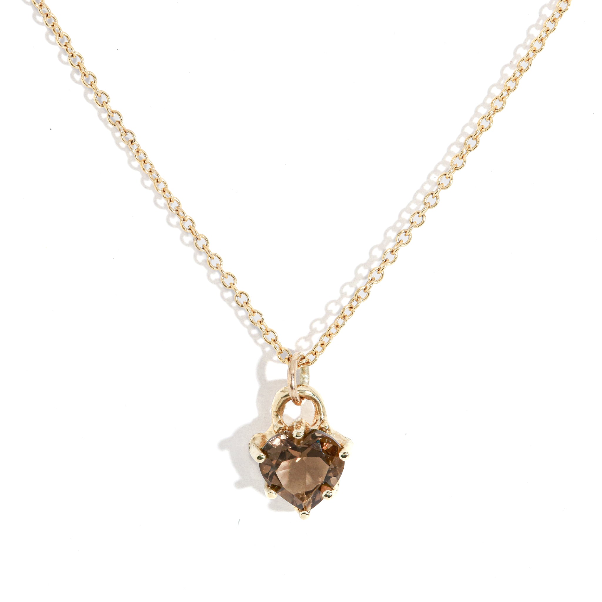 Hold My Heart Pendant - Smokey Quartz