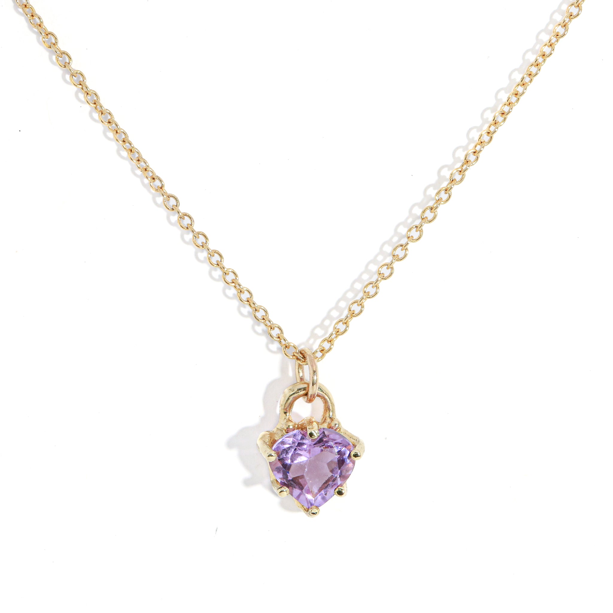 Hold My Heart Pendant - Amethyst