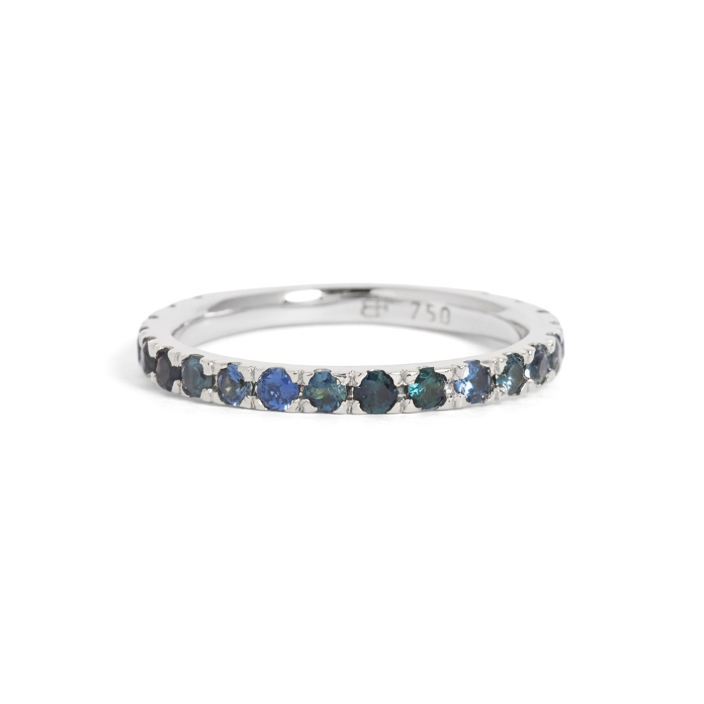 Moondance Blue Sapphire Half Eternity Band
