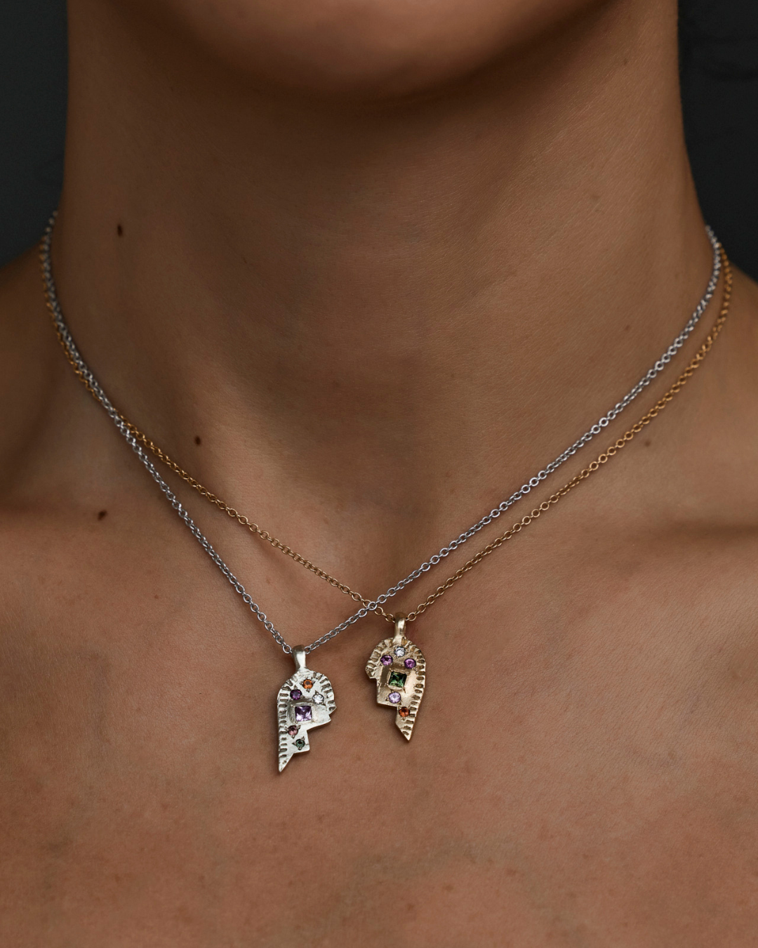 Two of Hearts Necklace Set