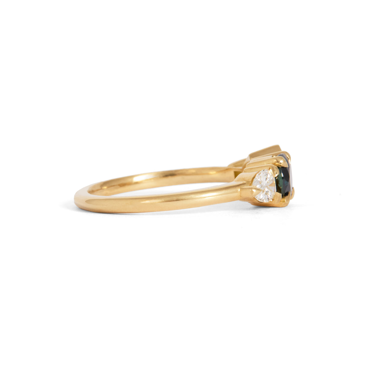 Hail Blue Sapphire & Diamond Cluster Ring