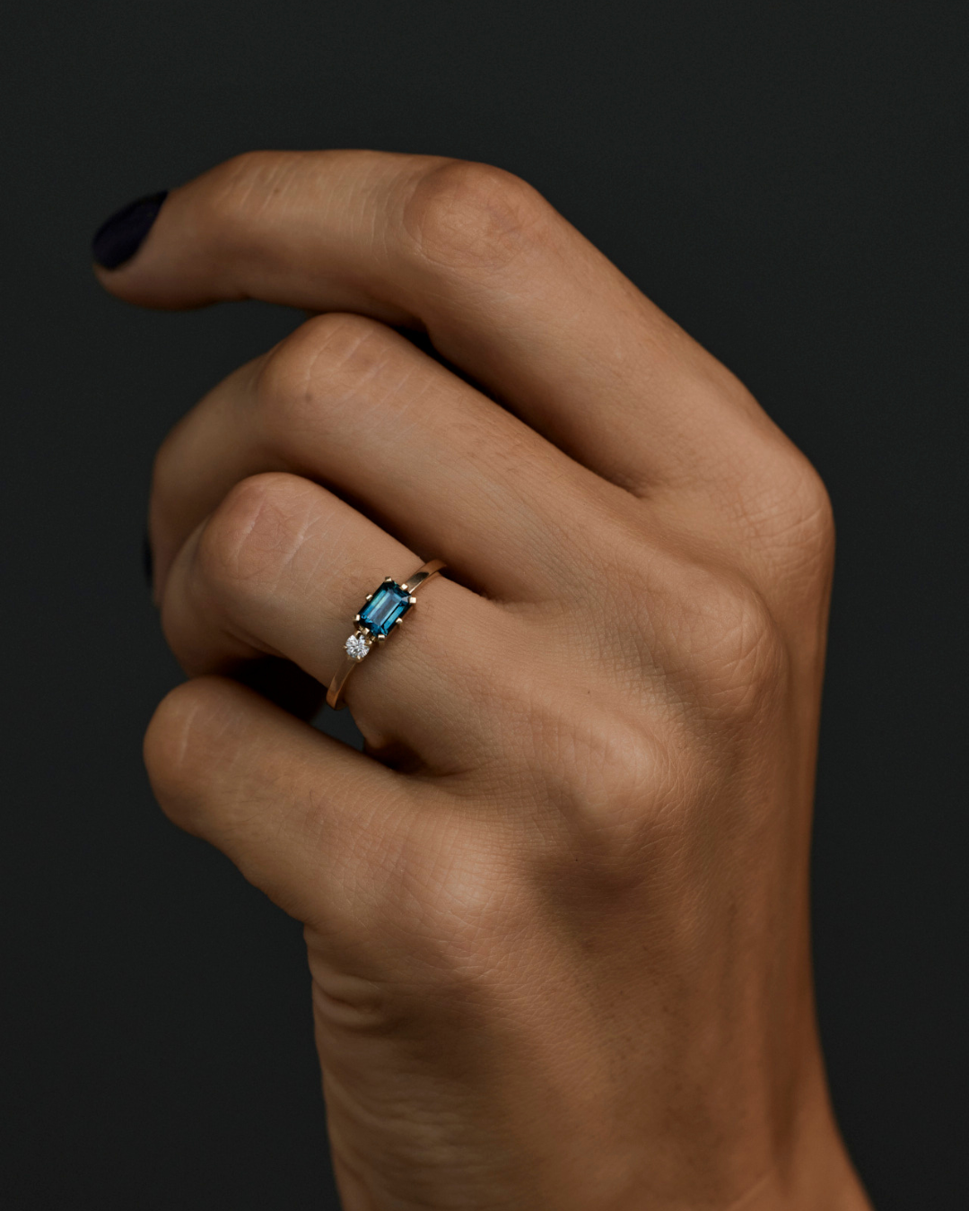 Horizon Sapphire and Diamond Ring