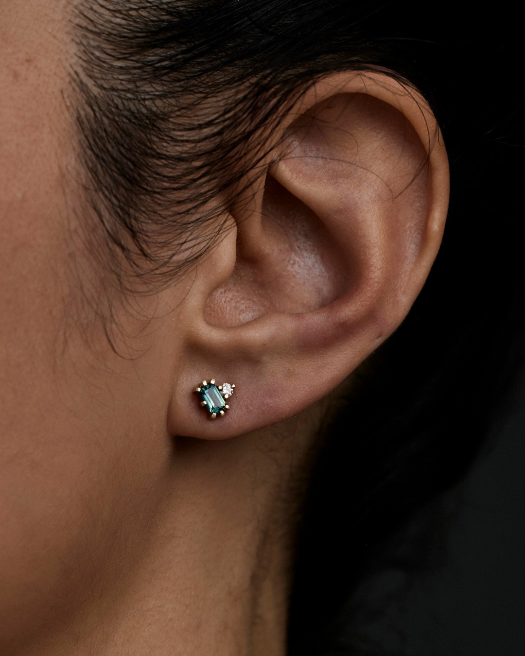 Horizon Sapphire and Diamond Earrings