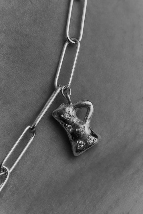 diamond charm chain