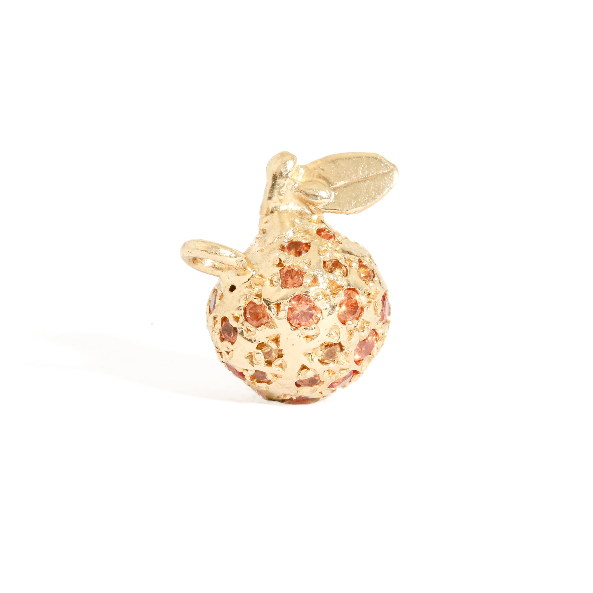 gold orange charm