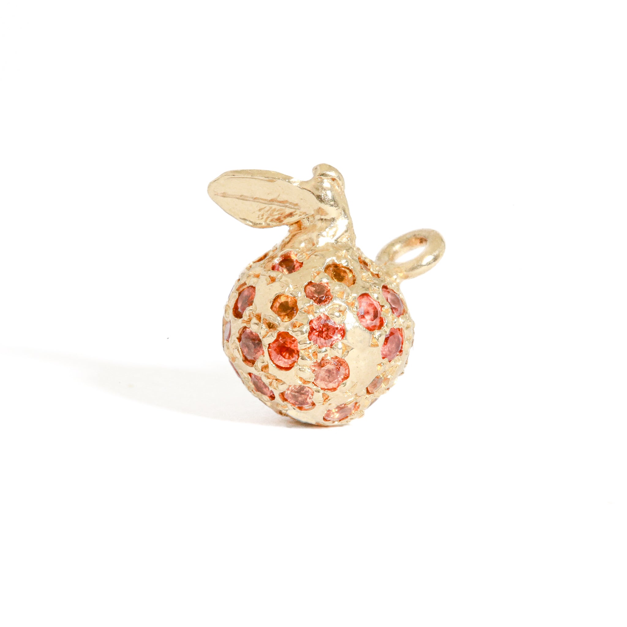gold orange charm