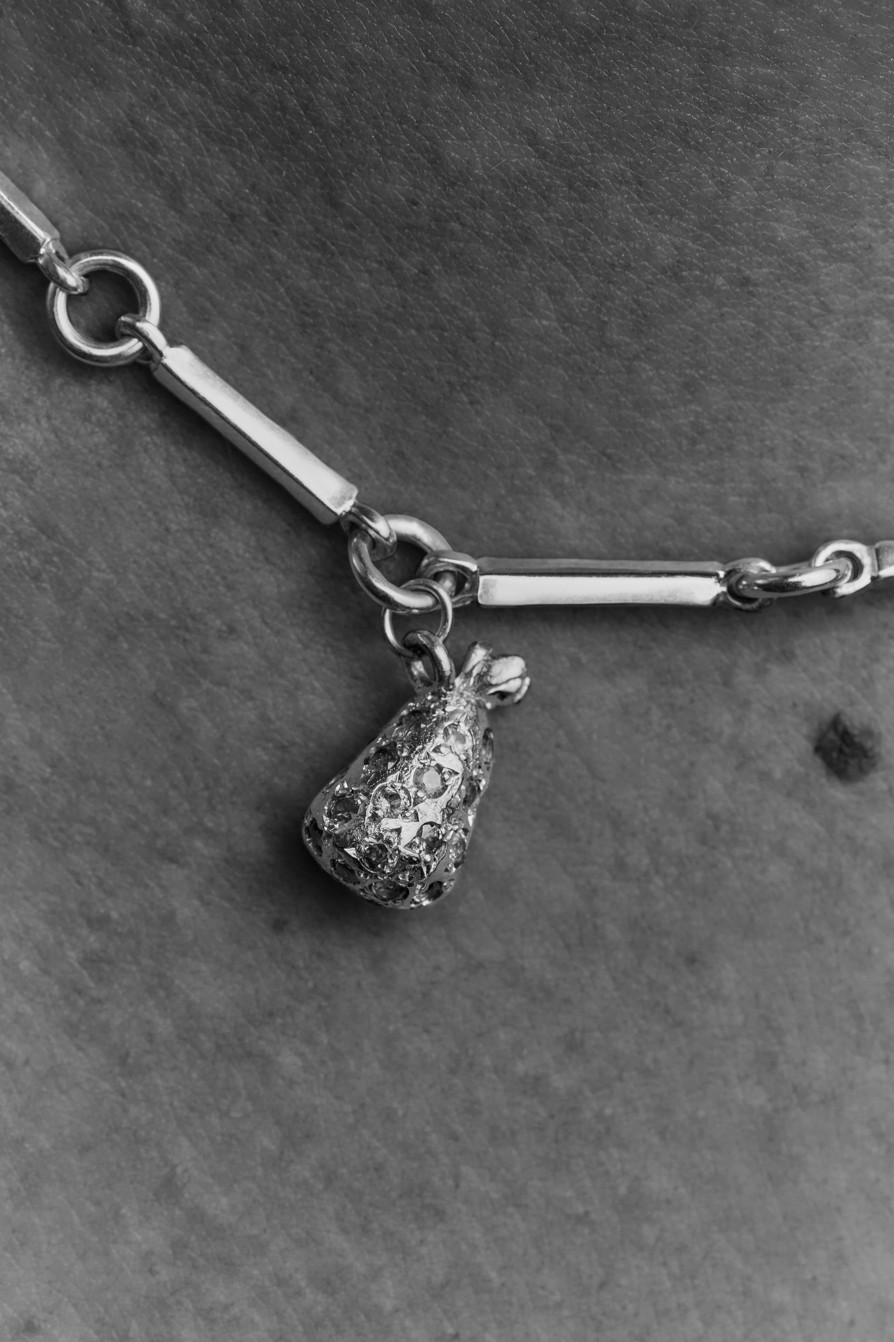 gold sapphire charm fruit