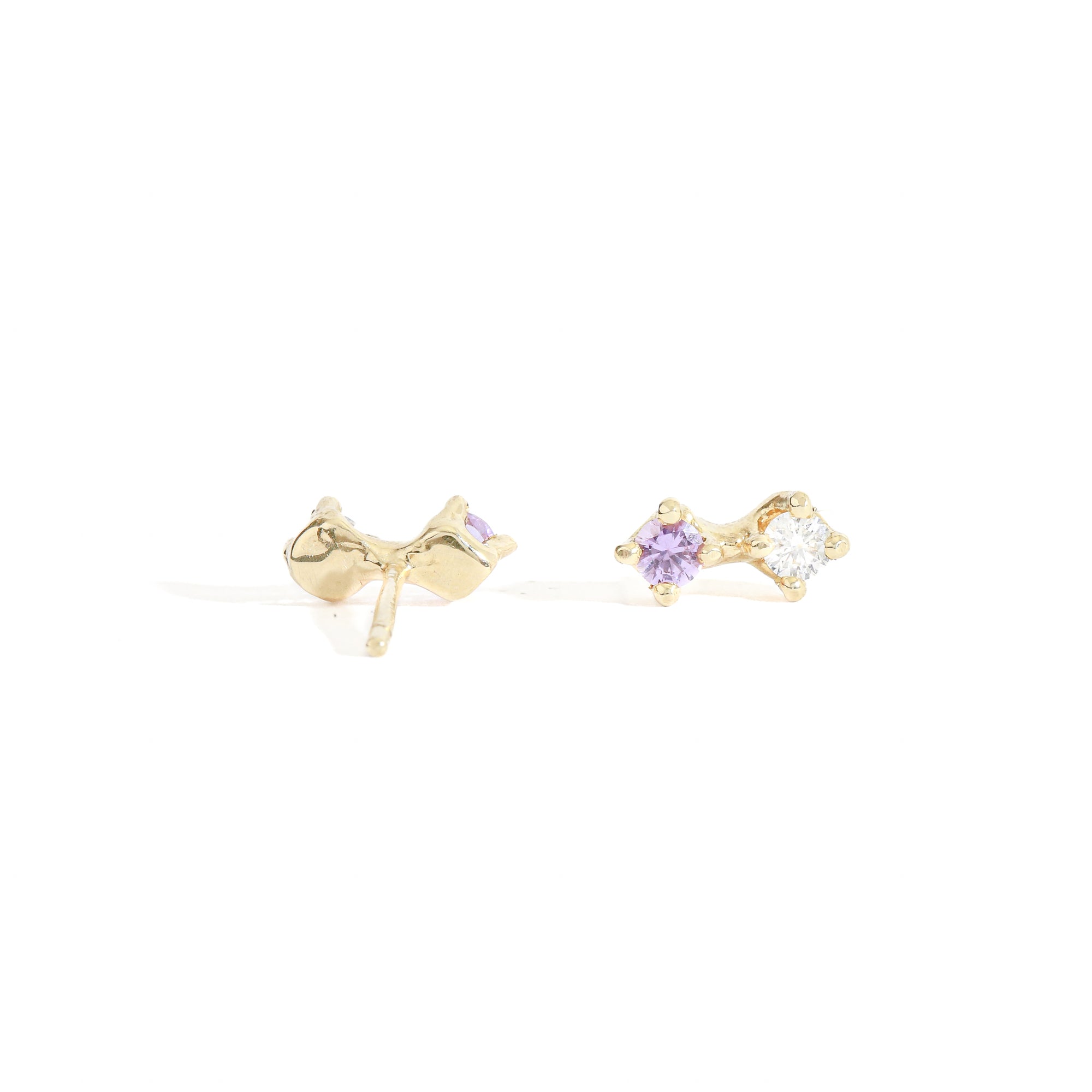 Yours and Mine Lilac Sapphire Studs