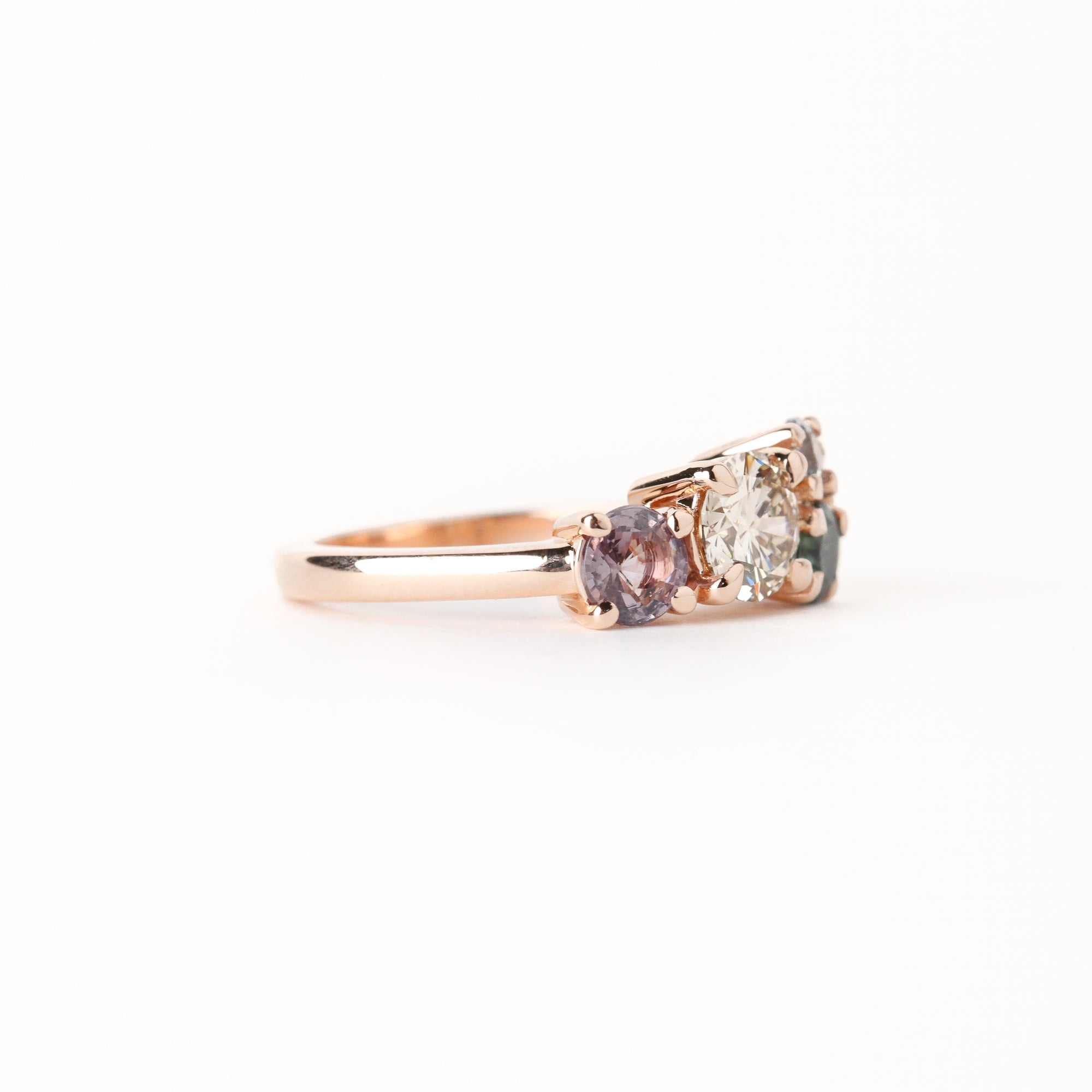 Handmade Ethically Sourced Australian Sapphire and Diamond Engagement Ring in 18ct Gold 
