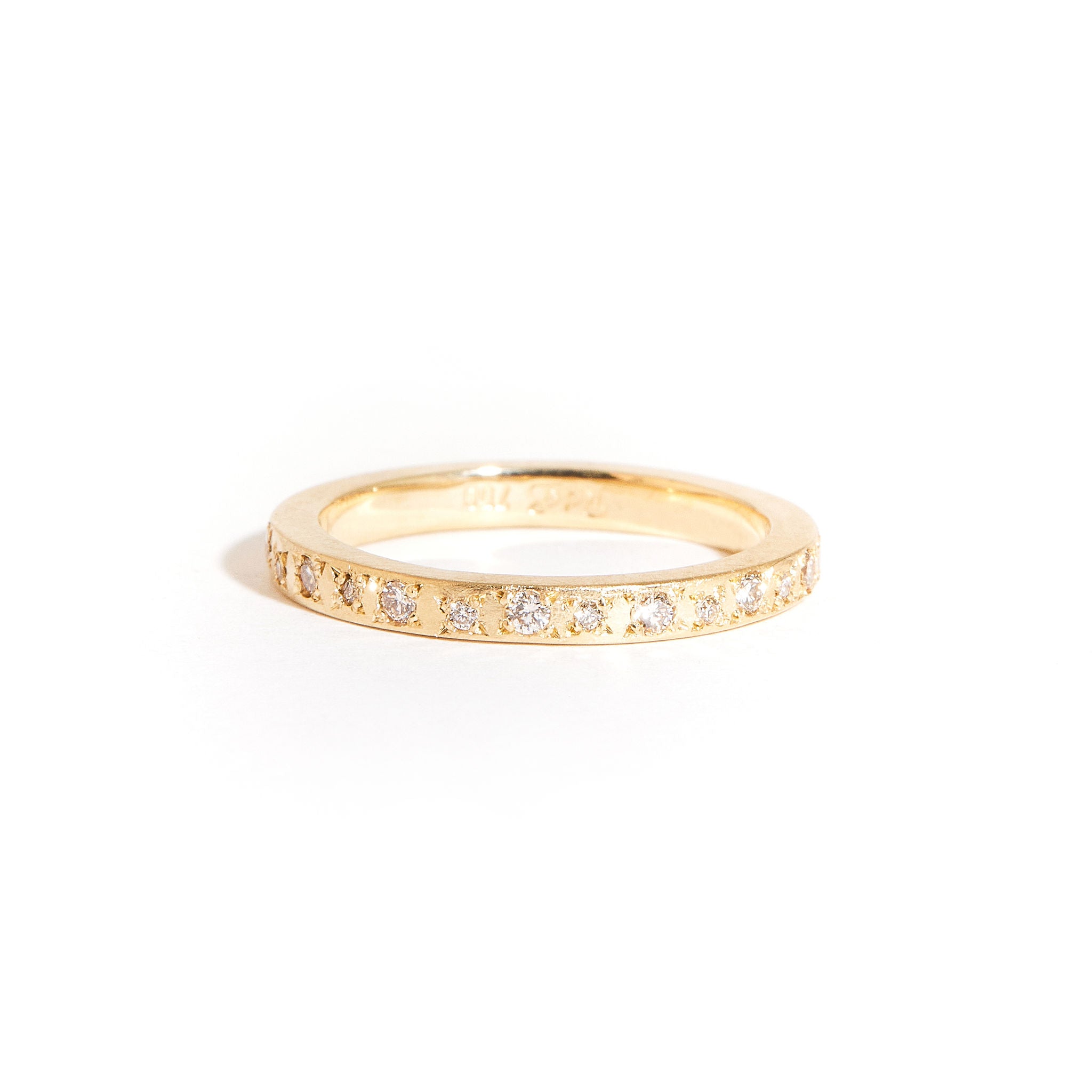Twilight Wedding Band | Handmade Diamond Wedding Ring in 18kt Gold