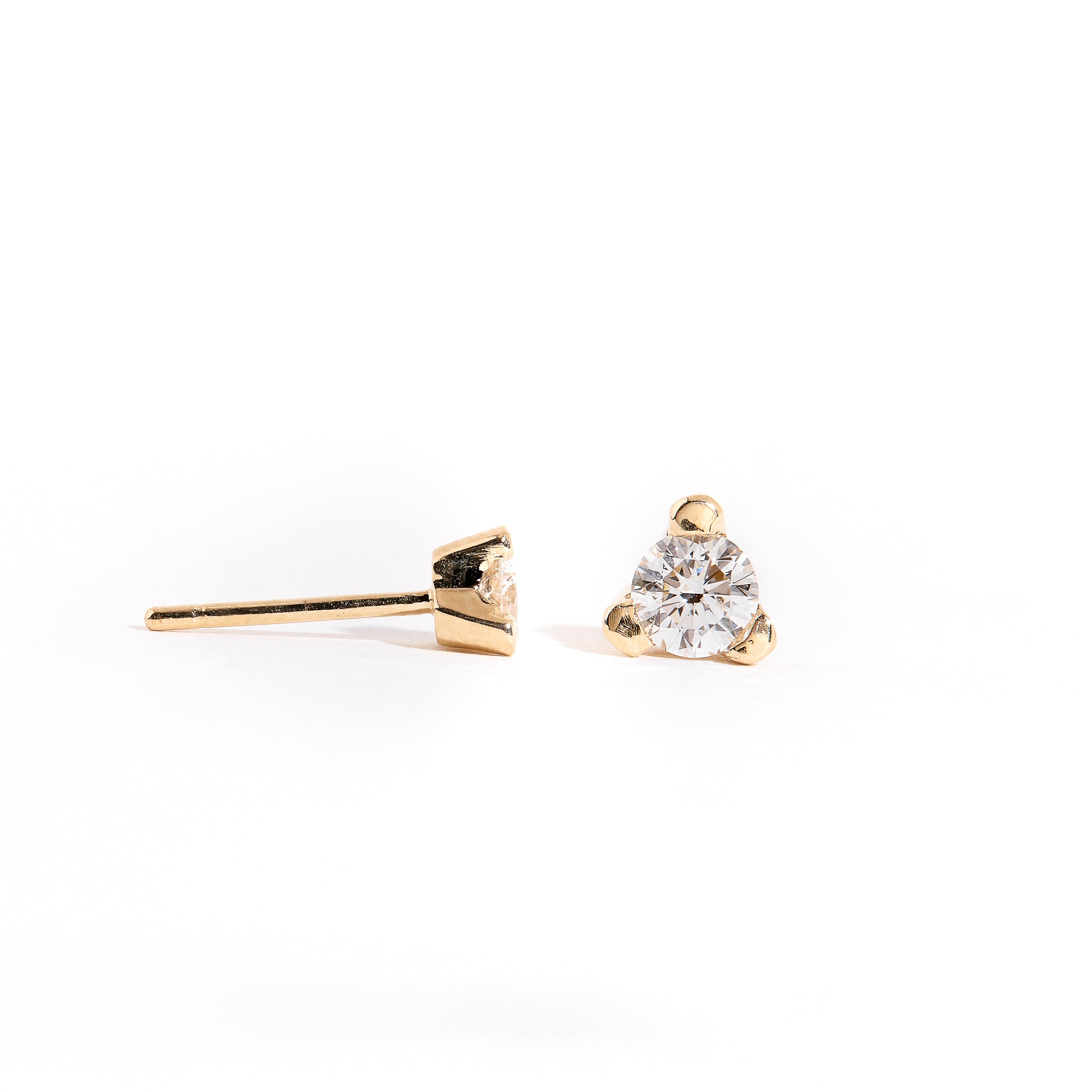 Statement Diamond Stud Earrings in 9ct Yellow Gold