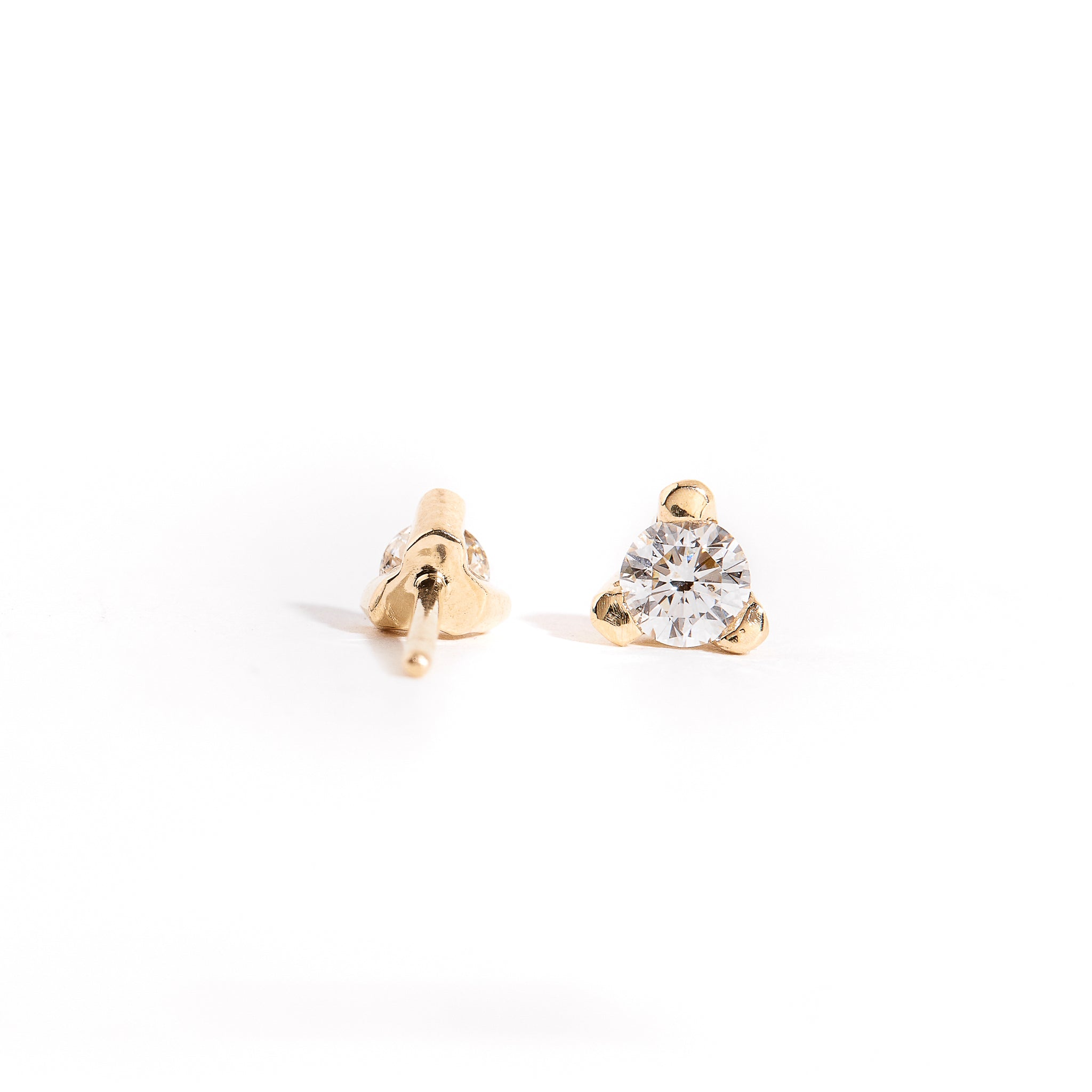 Statement Diamond Stud Earrings in 9ct Yellow Gold
