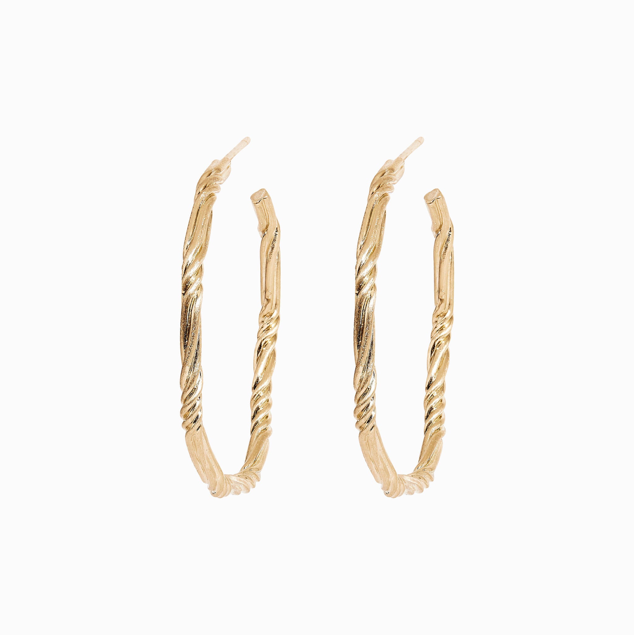 Golden Braid Hoops Large