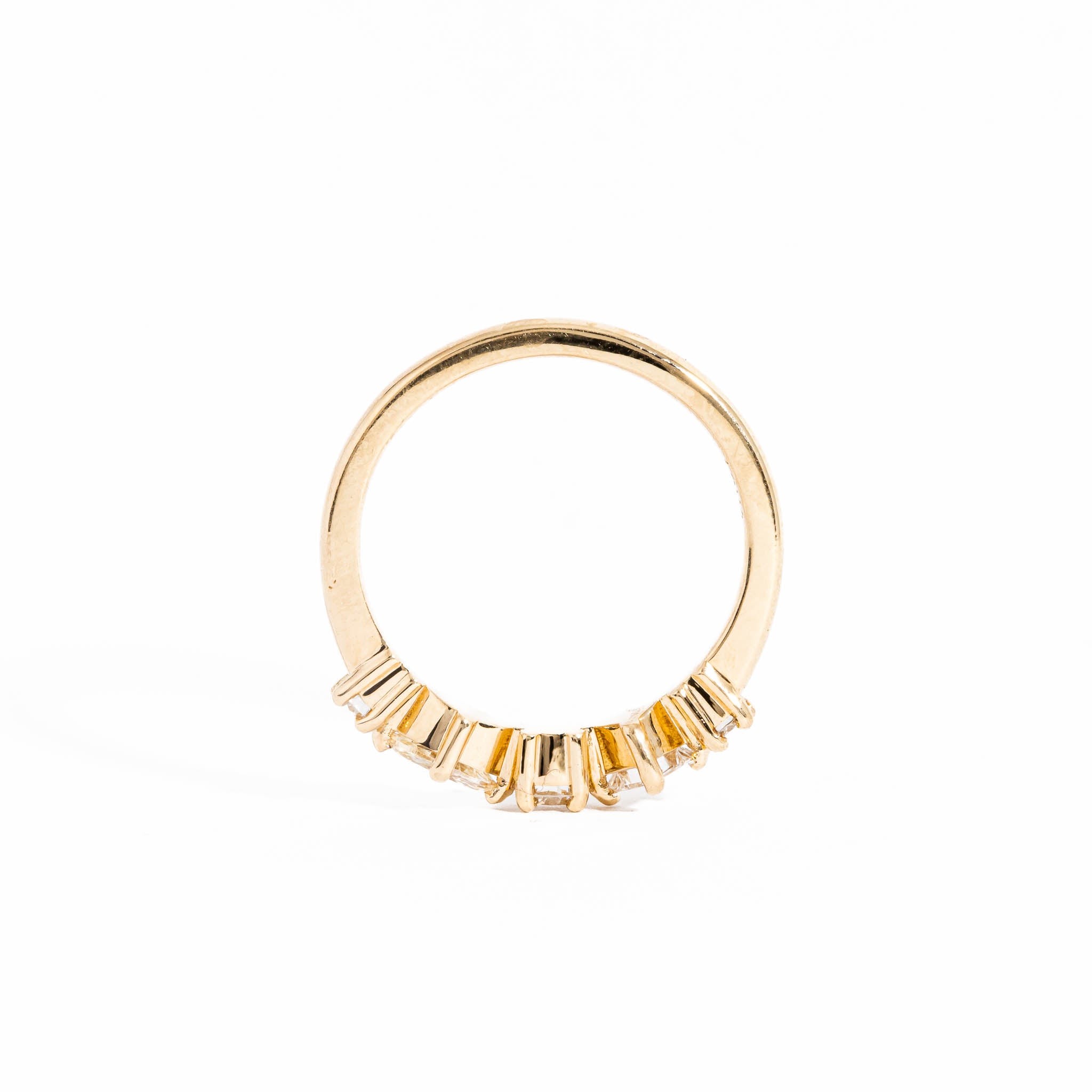 Five Stone White Diamond Engagement Ring in 18 Carat Yellow Gold