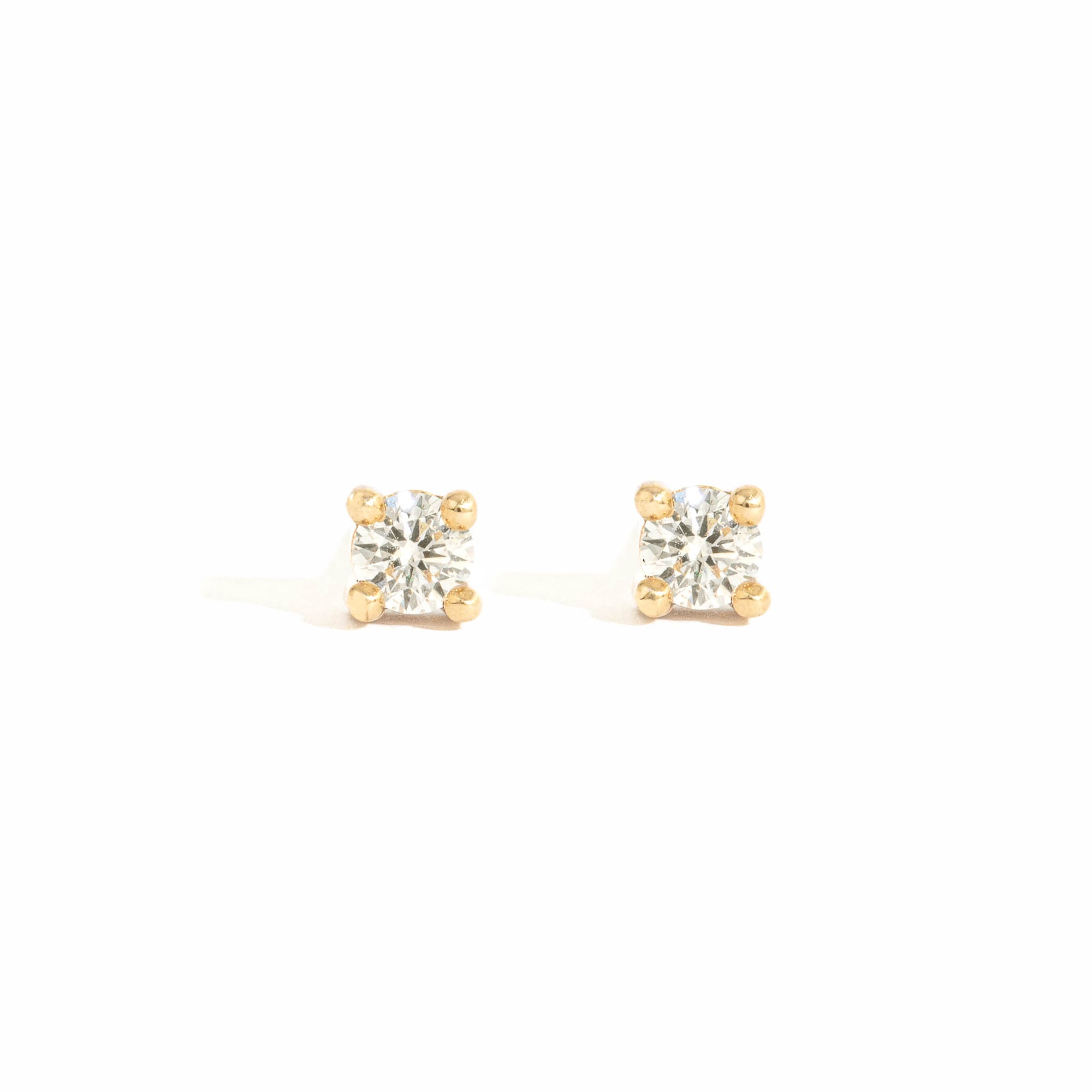 Diamond Earrings in 9 Carat Yellow Gold