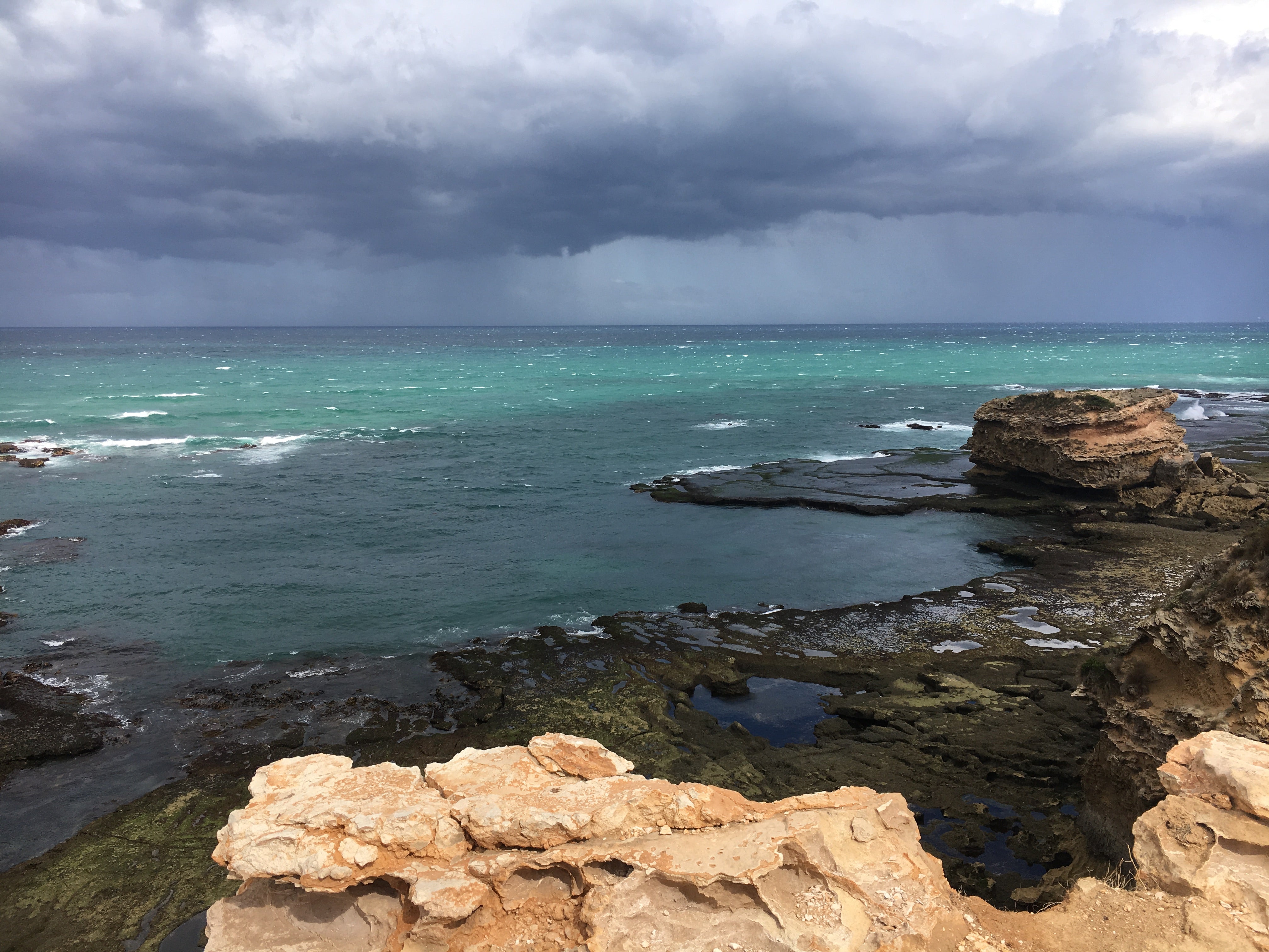 sapphire diamond engagement ring inspired by a storm rolling over the ocean