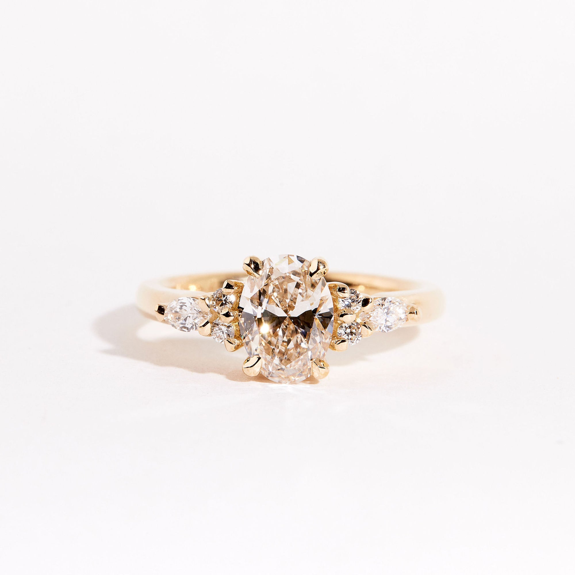 Three stone diamond ring