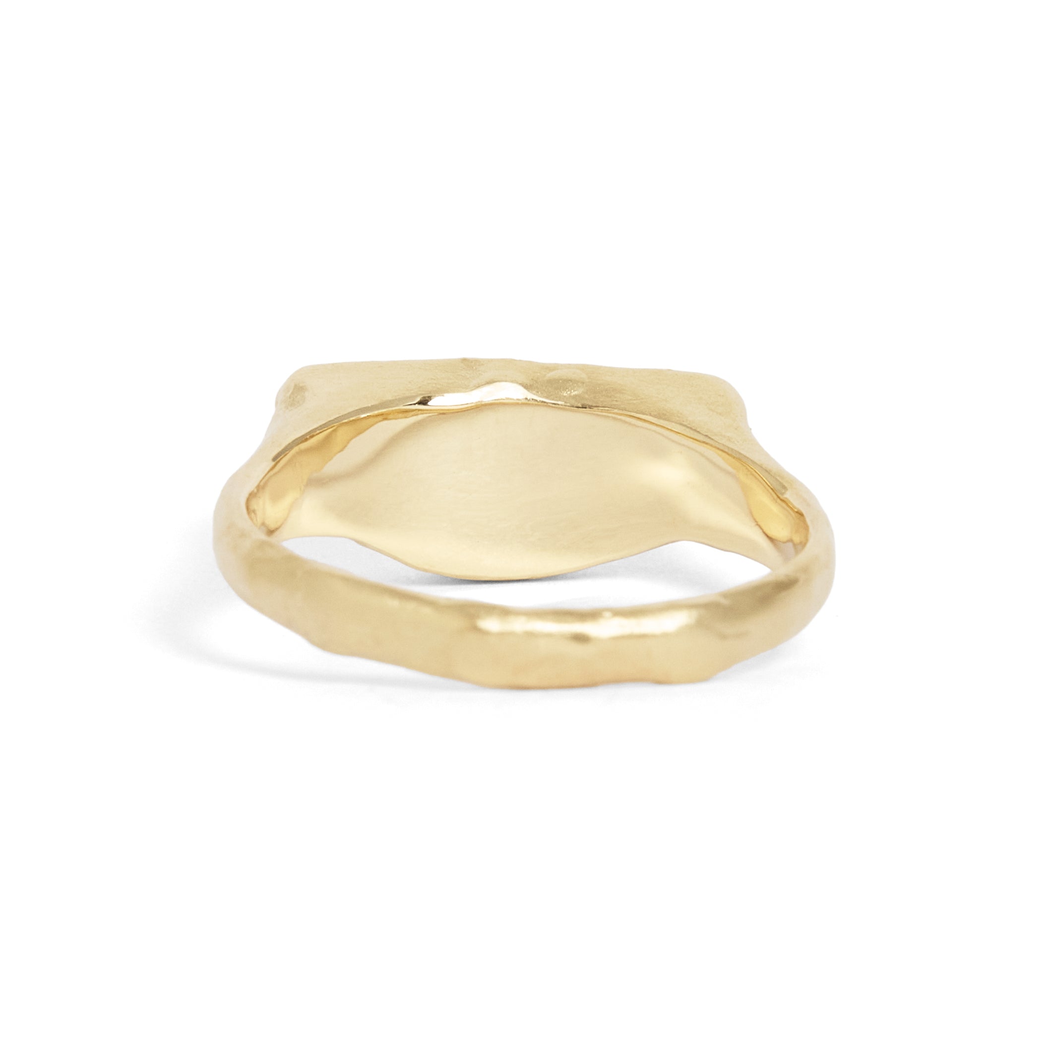 Crescent Diamond Signet