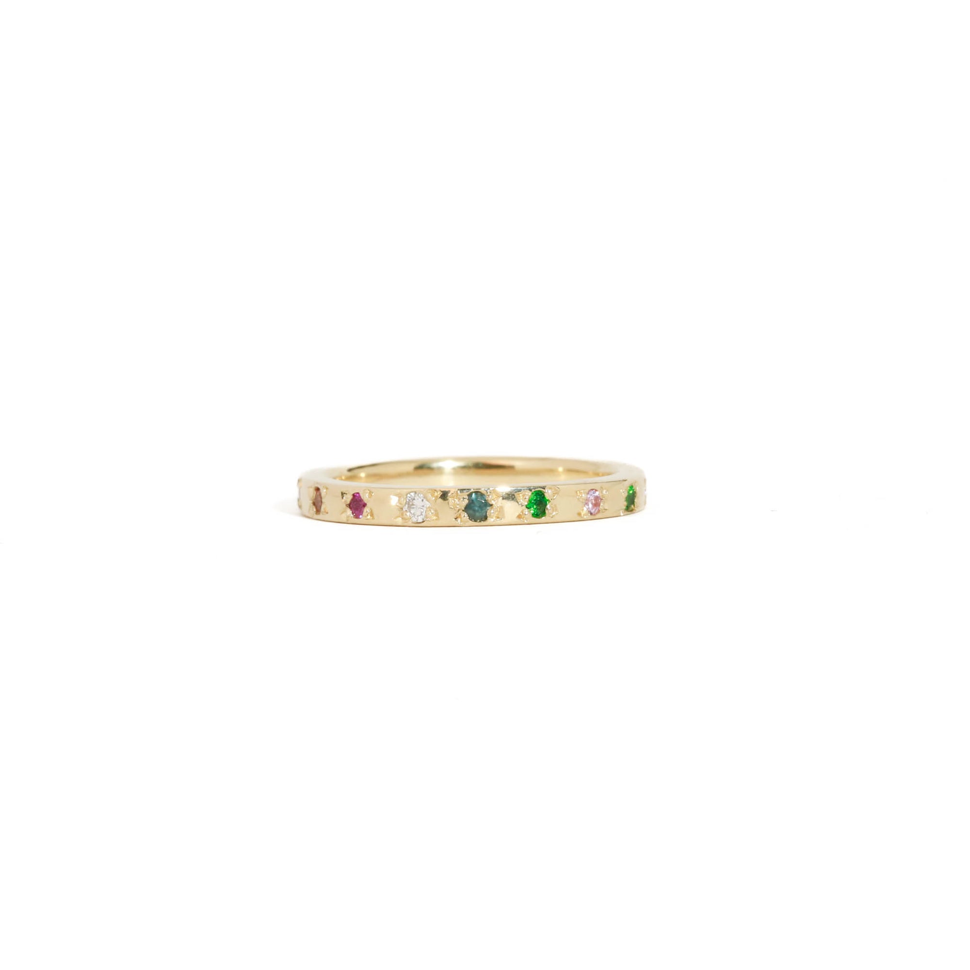 Rainbow Dust Sapphire Band