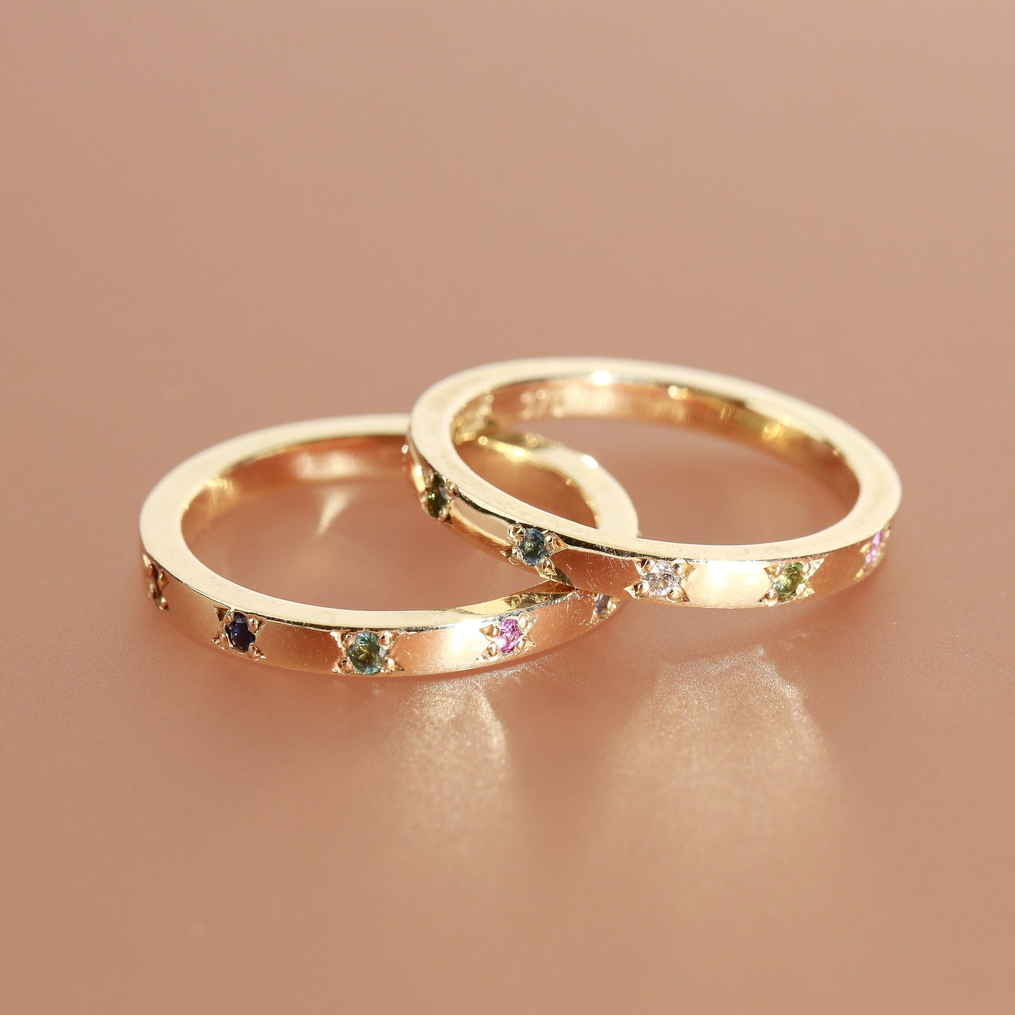 Rainbow Dust Sapphire Band