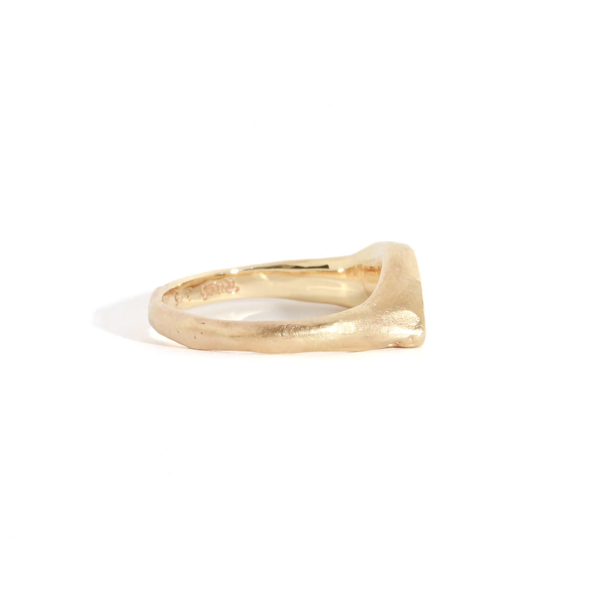Crescent Blue Sapphire Signet
