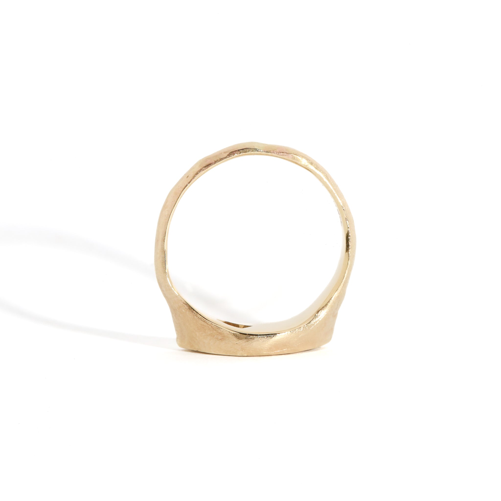 Crescent Blue Sapphire Signet