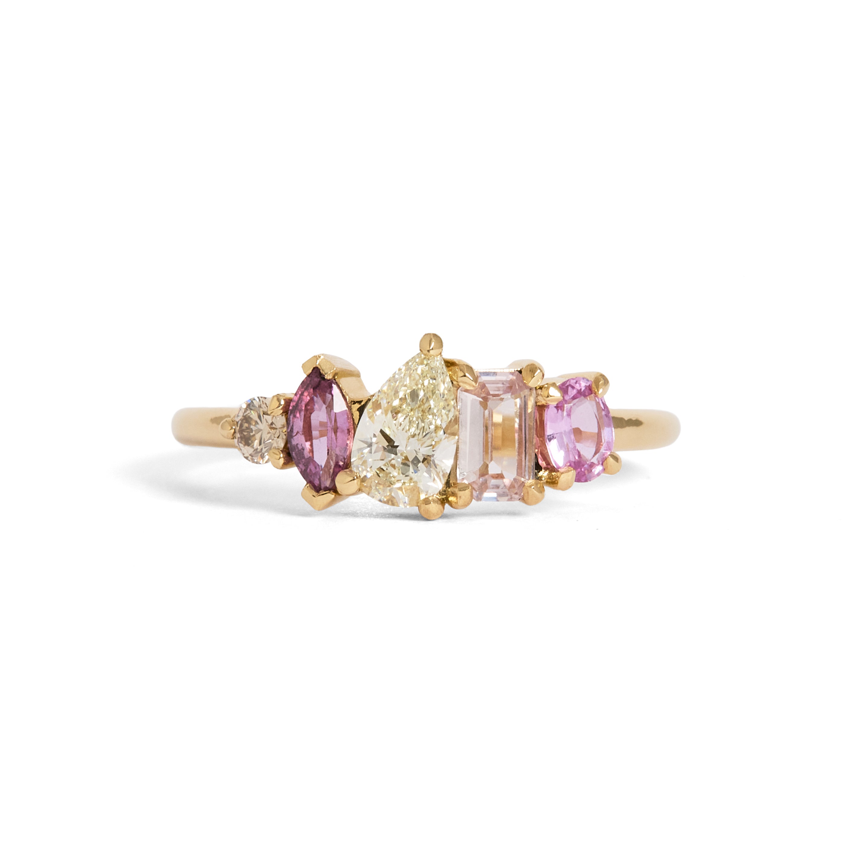 Kindred Pink Sapphire and Diamond Cluster
