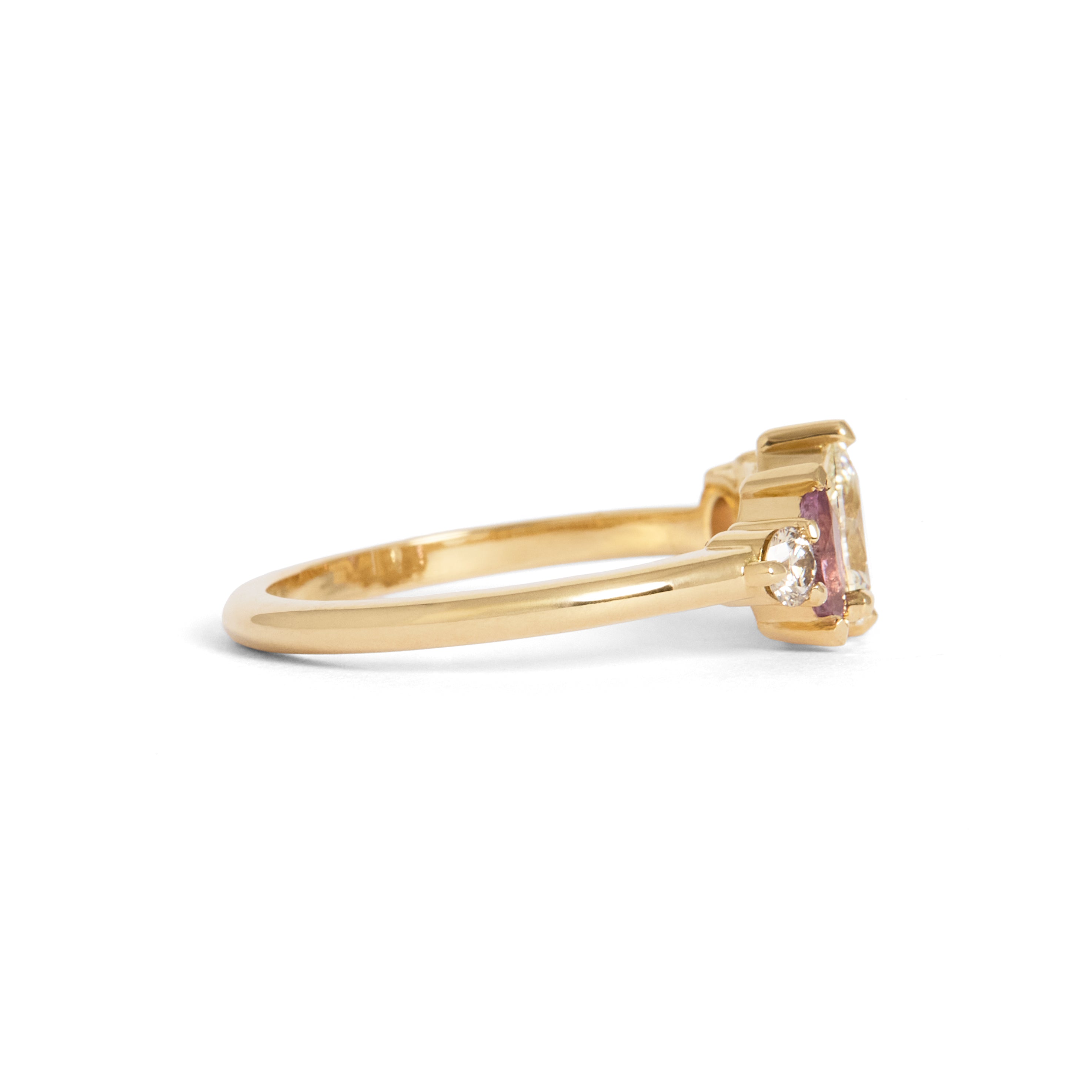 Kindred Pink Sapphire and Diamond Cluster