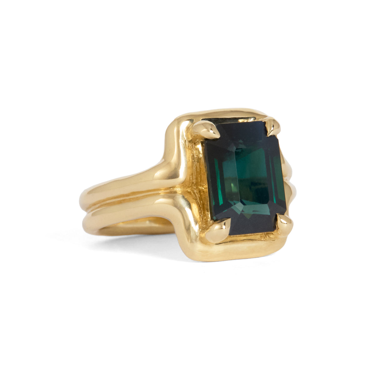 Nyra Emerald Cut Sapphire Solitaire Ring