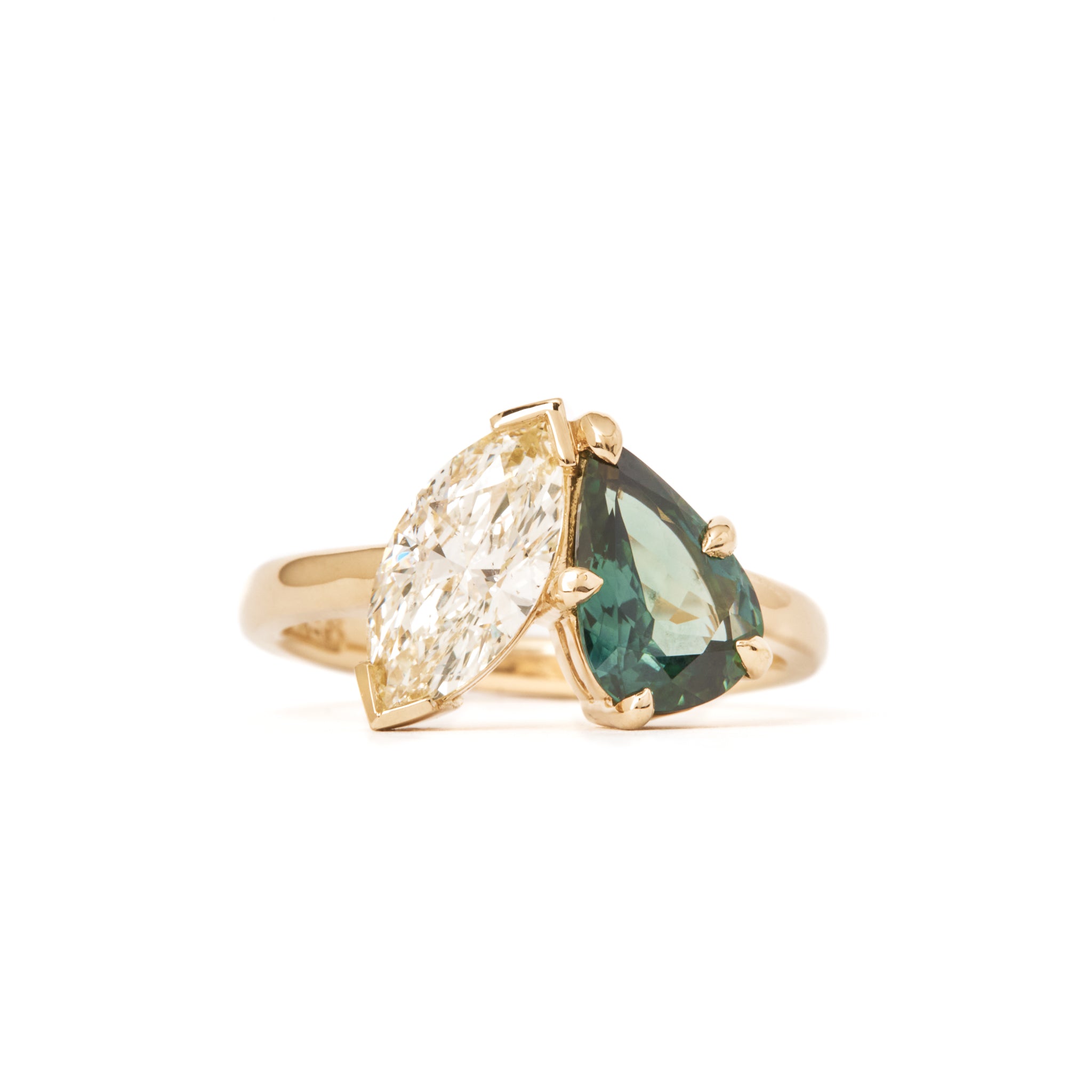 Echo Diamond And Sapphire Ring