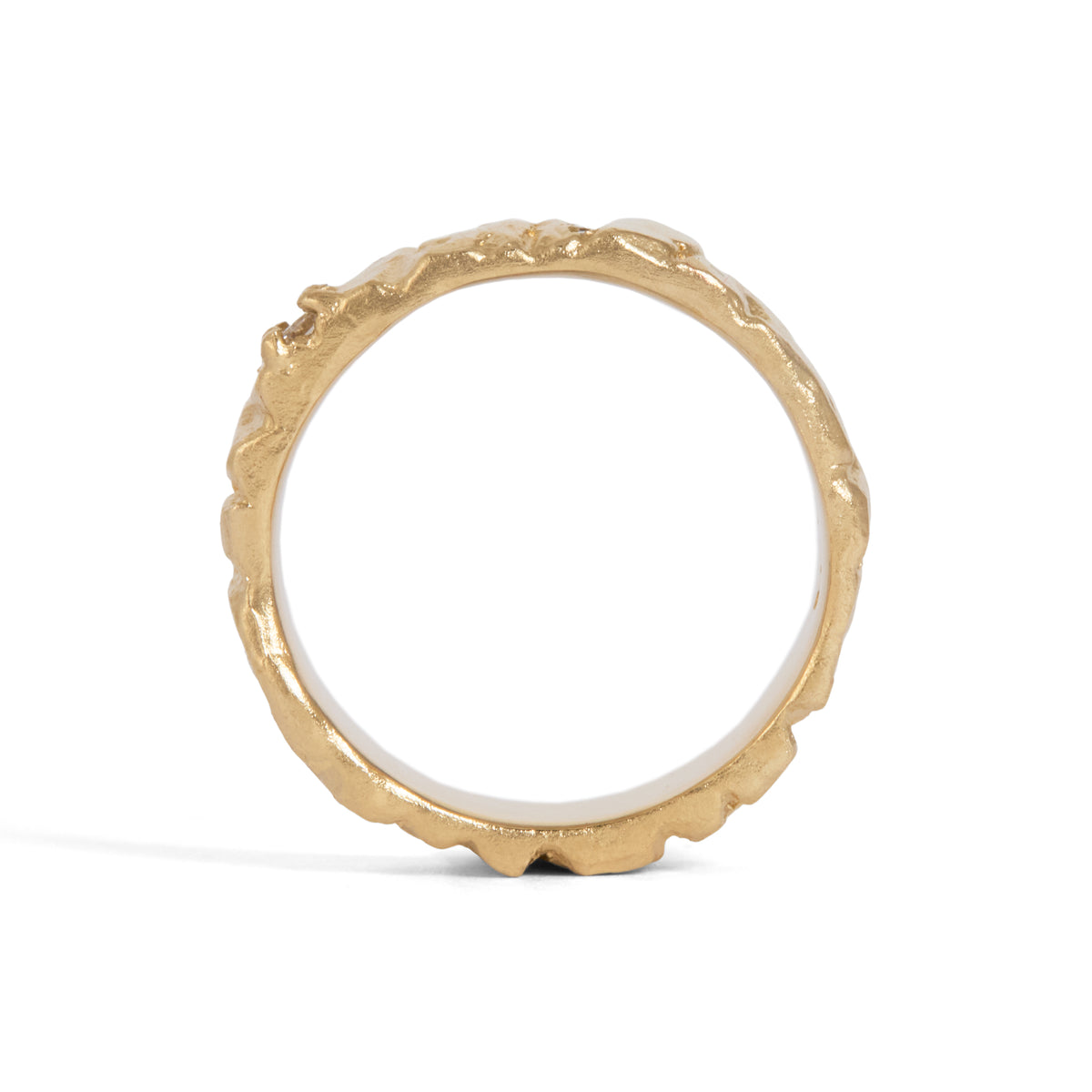 Elemental Carved Diamond Band