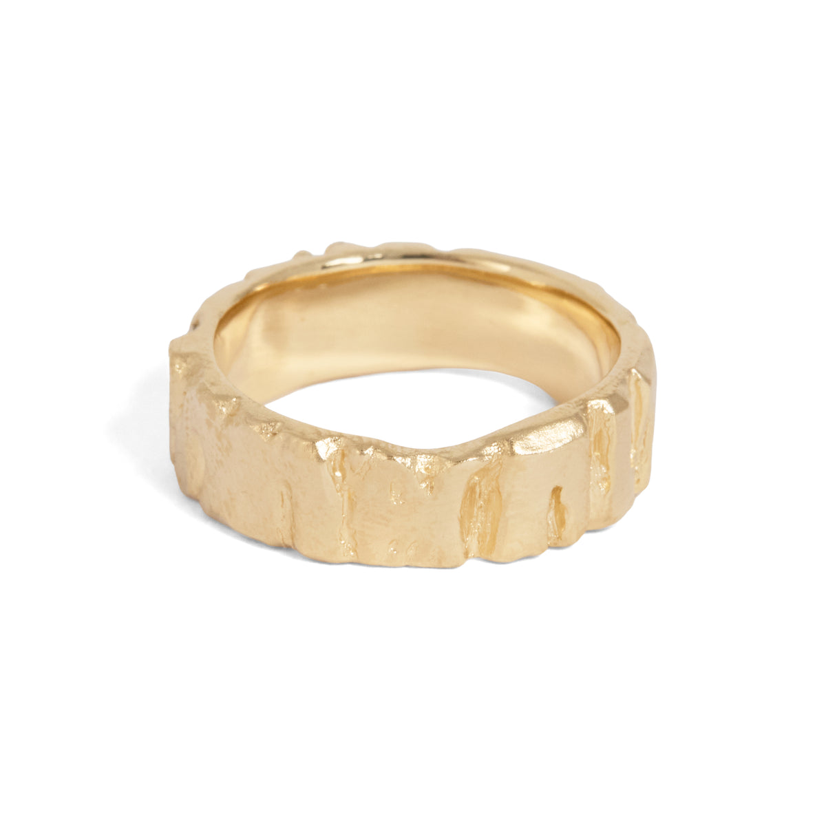Elemental Carved Diamond Band