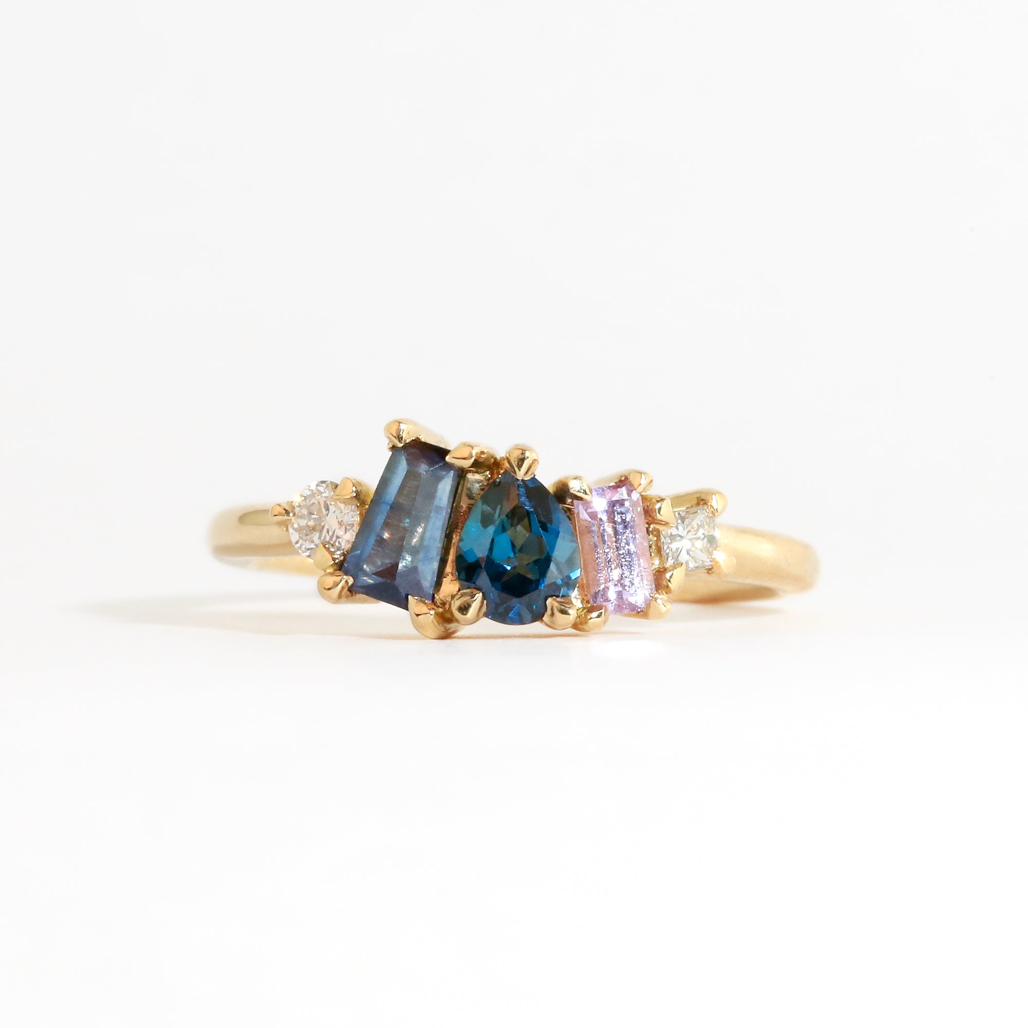 Unda Sapphire and Diamond Ring