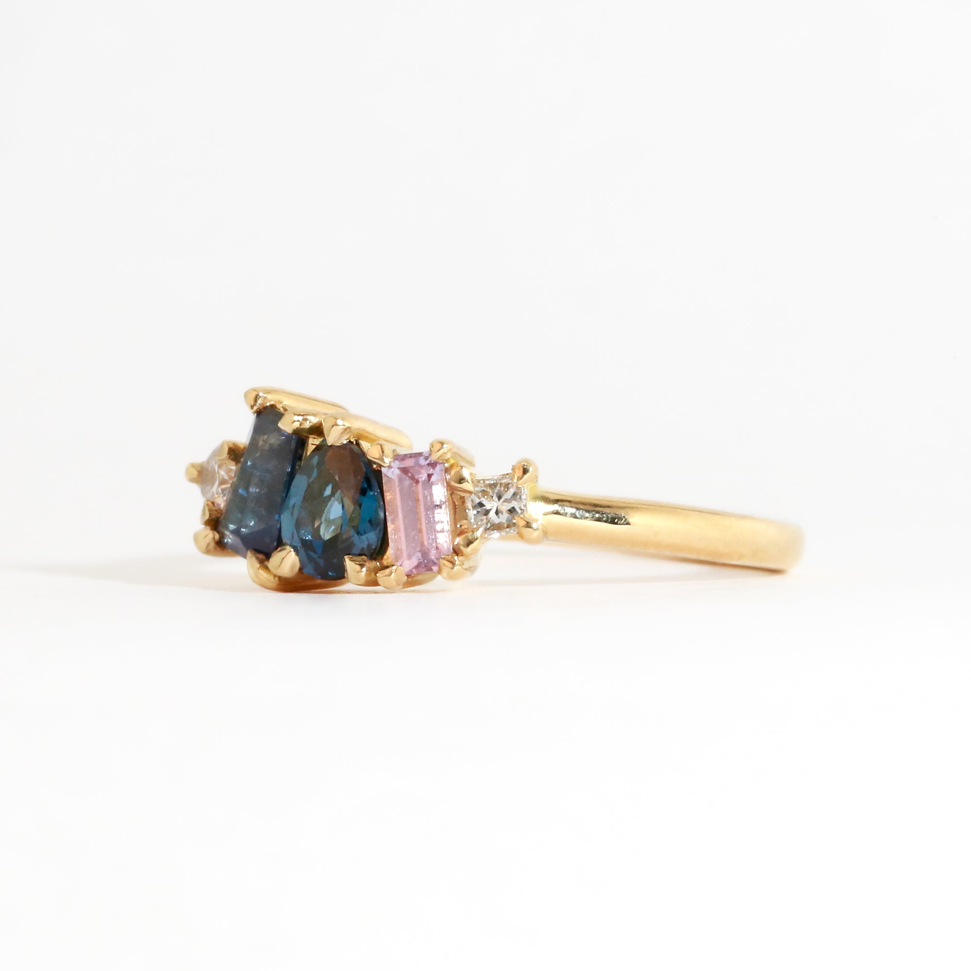Unda Sapphire and Diamond Ring