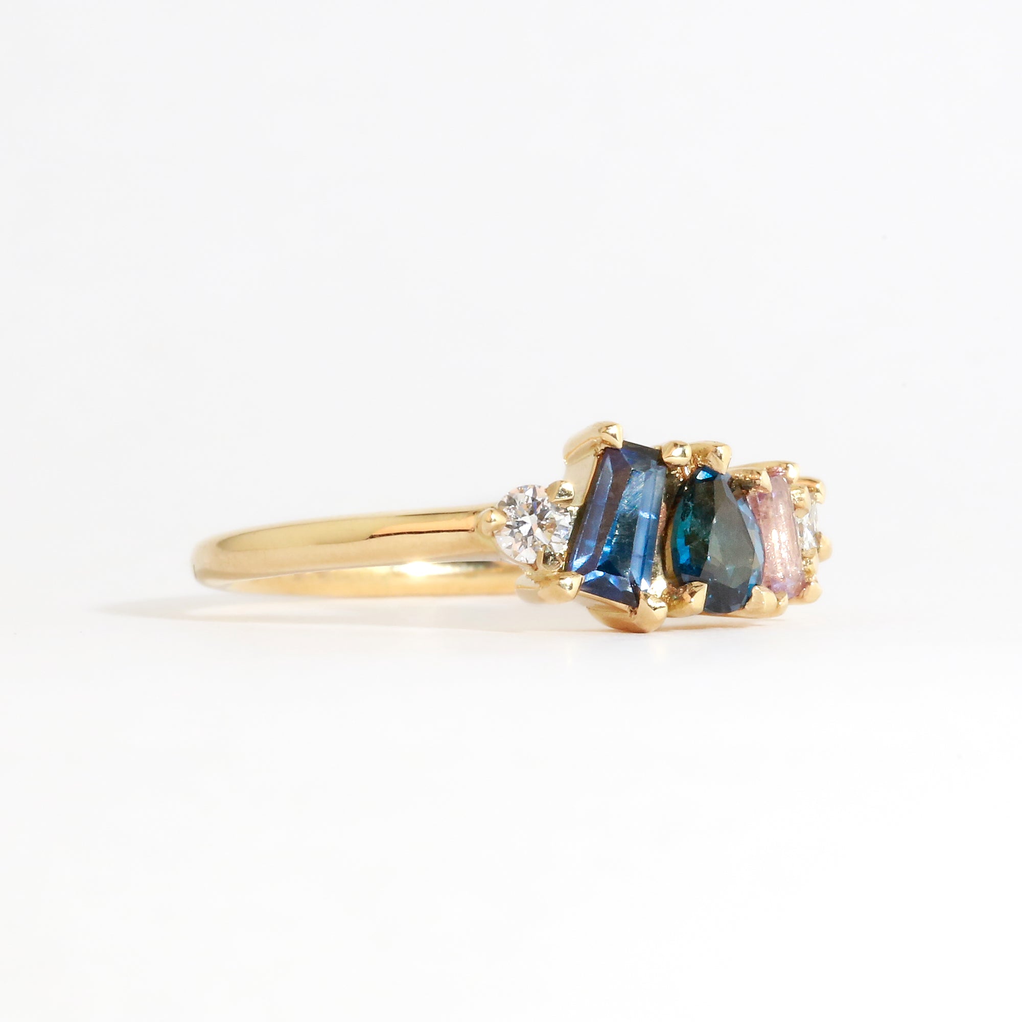 Unda Sapphire and Diamond Ring