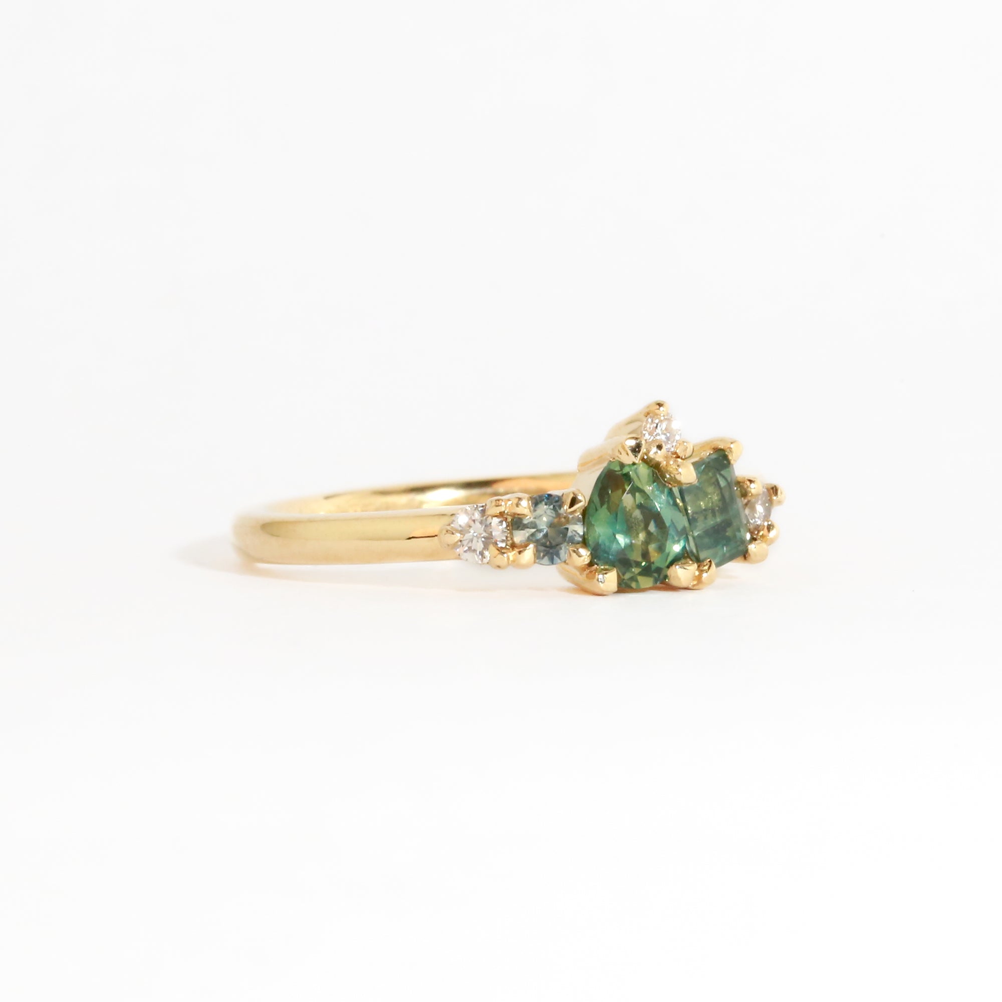 Rivus Sapphire and Diamond Ring