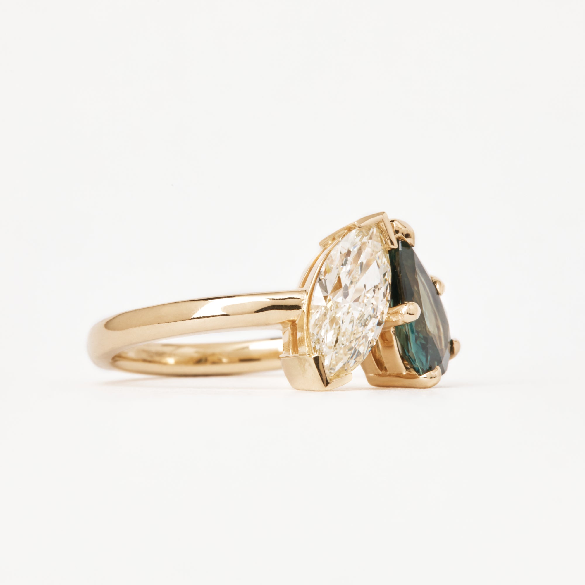 Echo Diamond And Sapphire Ring